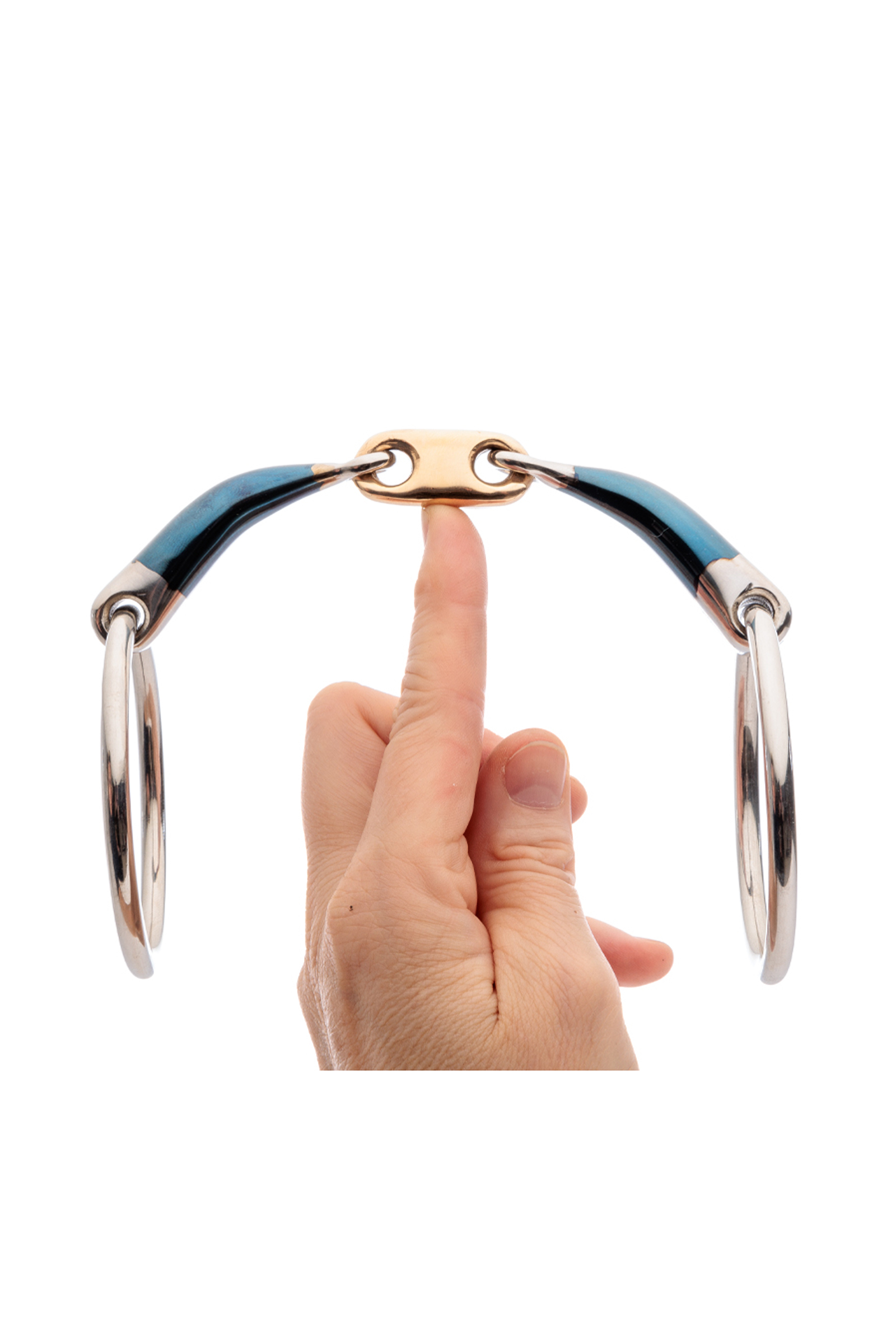 Kavalkade Ergonomisch Snaffel Bit Dubbelgebroken, Lock Up, 14 mm