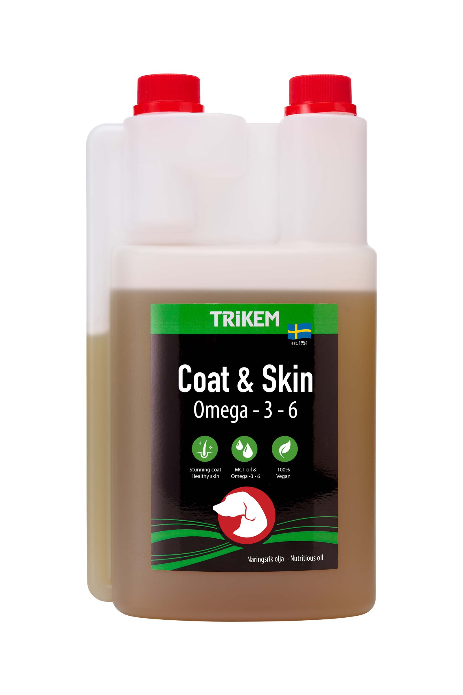 Trikem Coat & Skin olie voeradditief voor honden, 500 ml