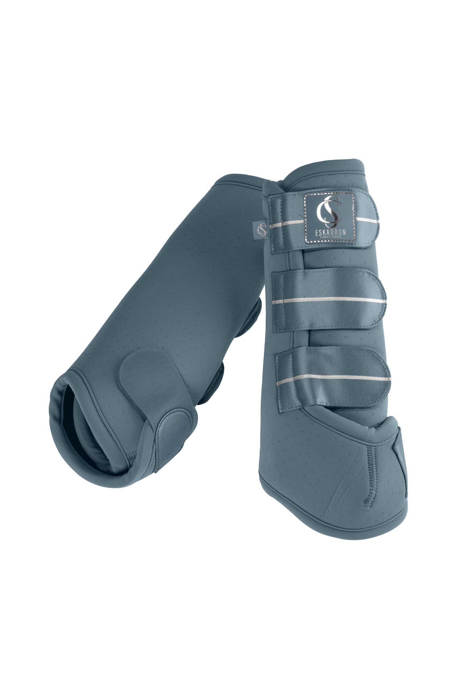steel blue Eskadron Classic Sports SS25 Pro Dressage peesbeschermers, voorste