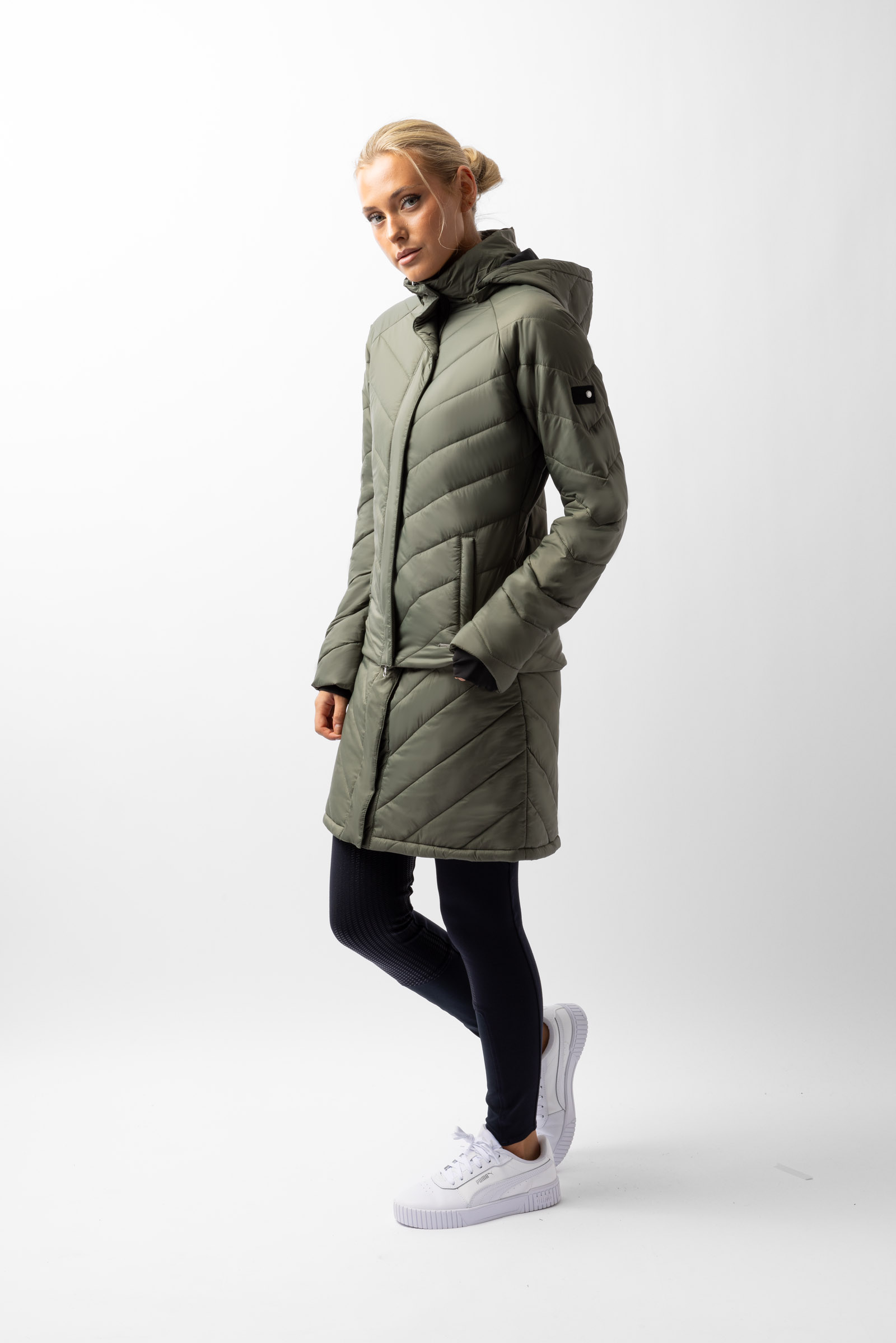 Horze Aurora Gewatteerde Parka met afneembare rok, dames