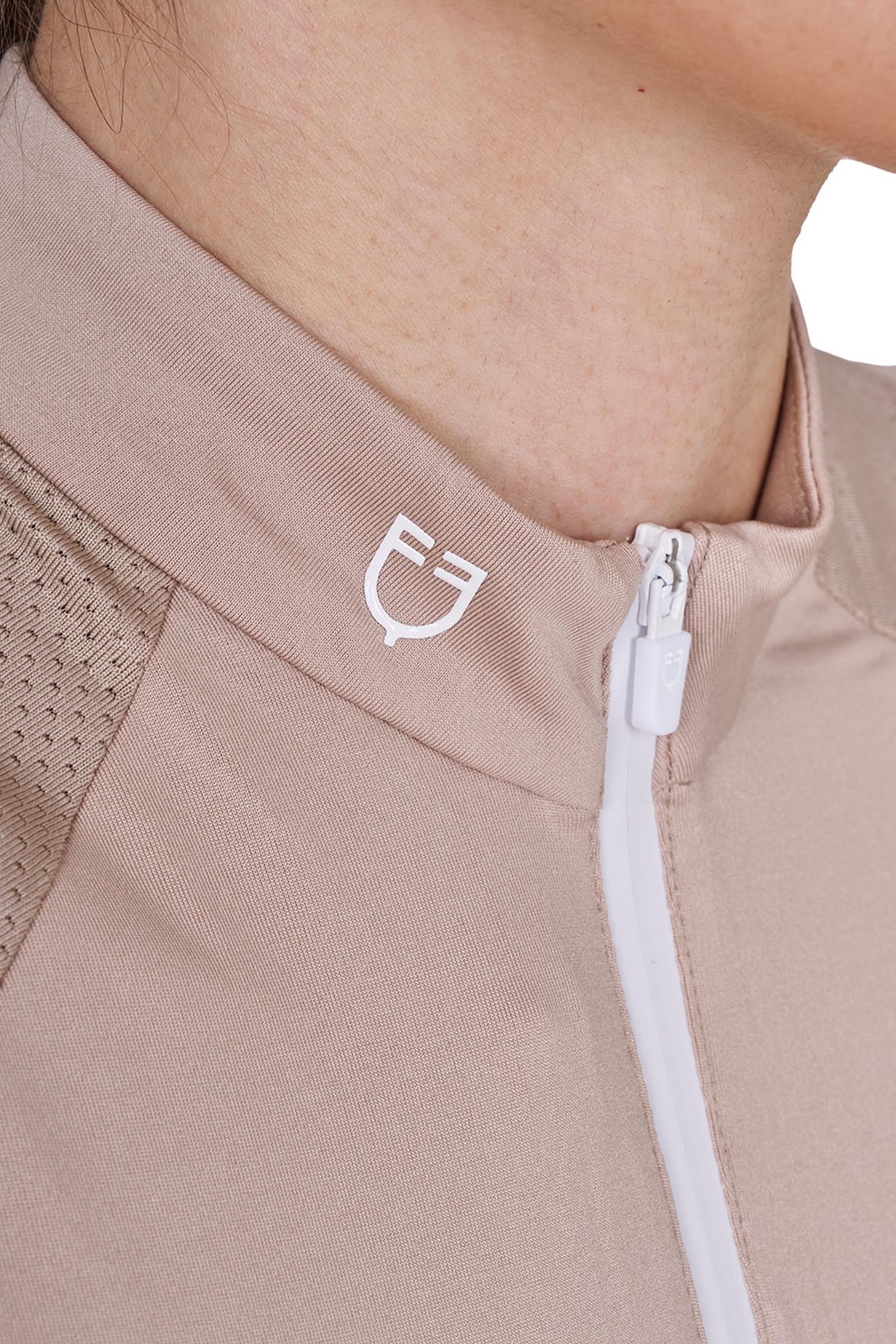 Equestro SS2026 Dames Technische polo korte mouw rits  