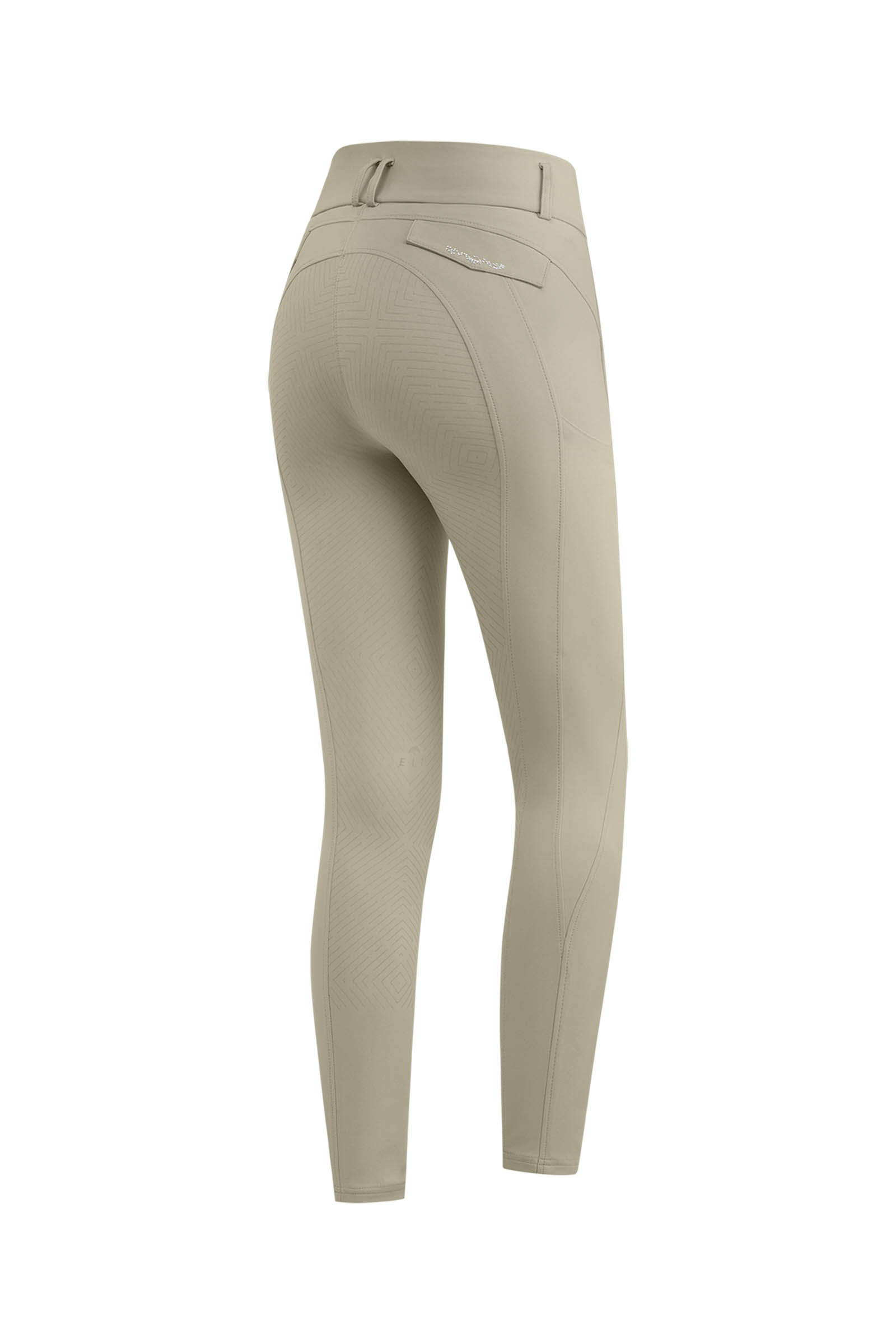 Beige Grey ELT Comfort Ride Glam dames rijbroek met full grip