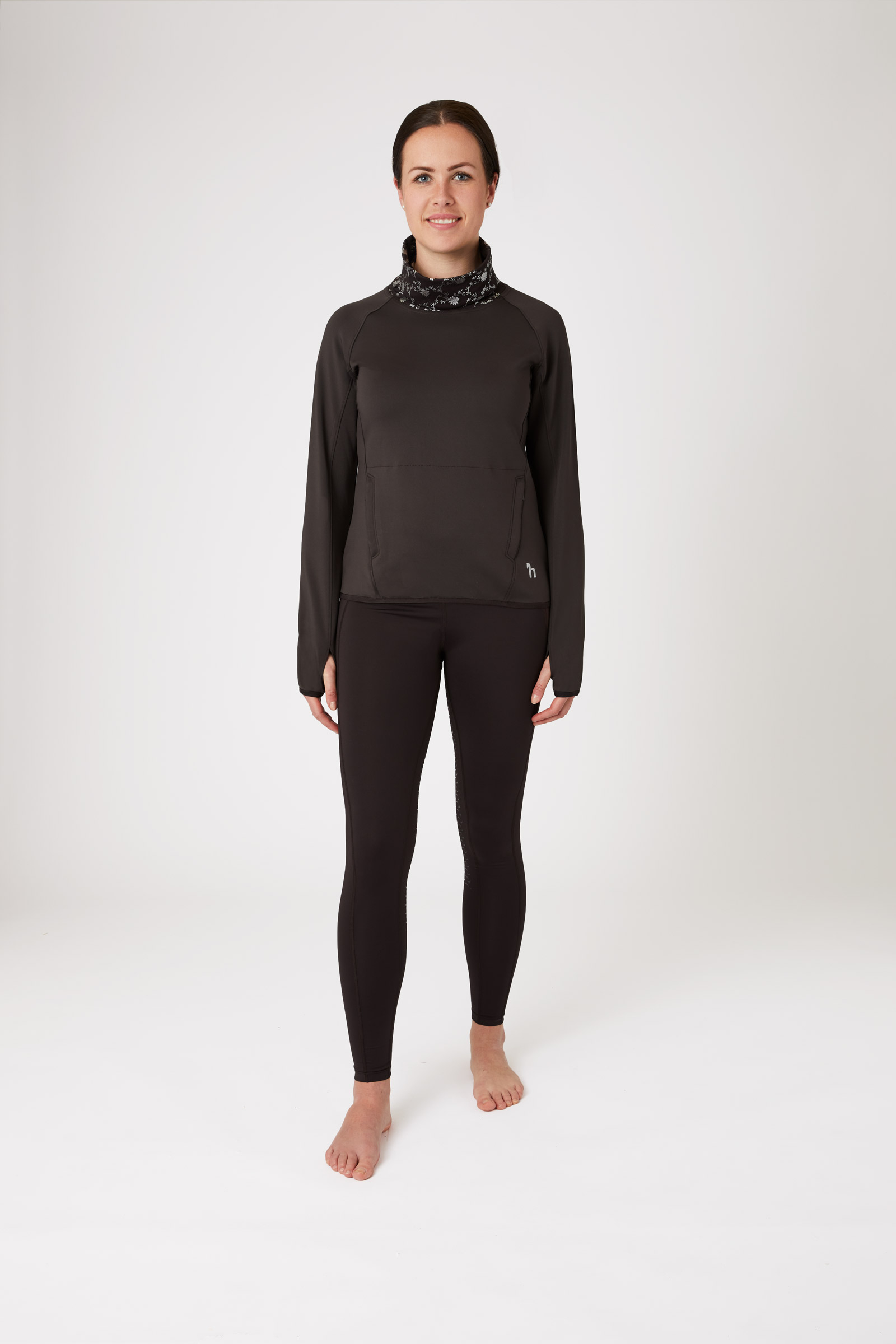 Horze Kaitlin Functioneel Sweatshirt met Bloemenkraag, dames