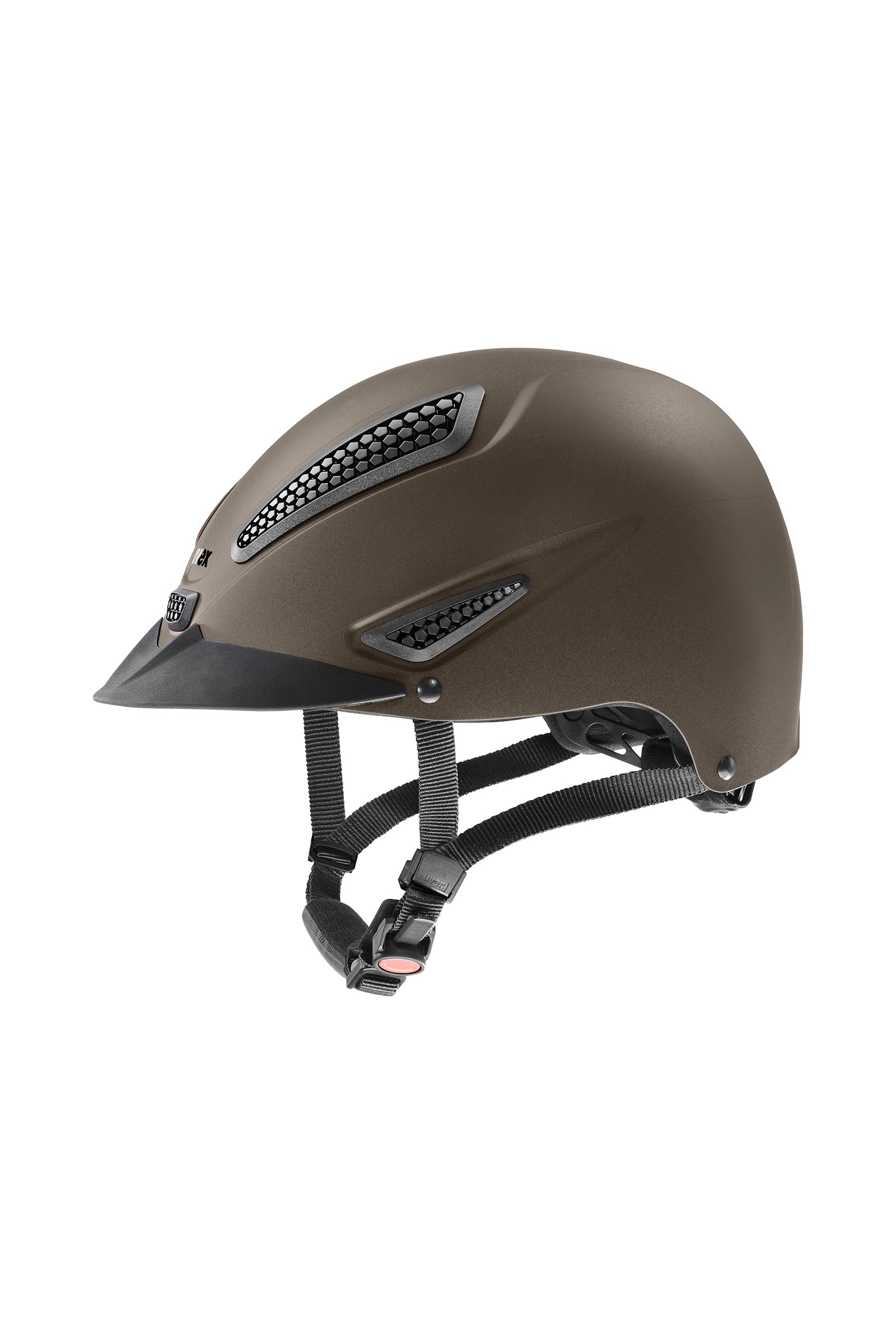 brown mat Uvex Perfexxion III Paardrijhelm