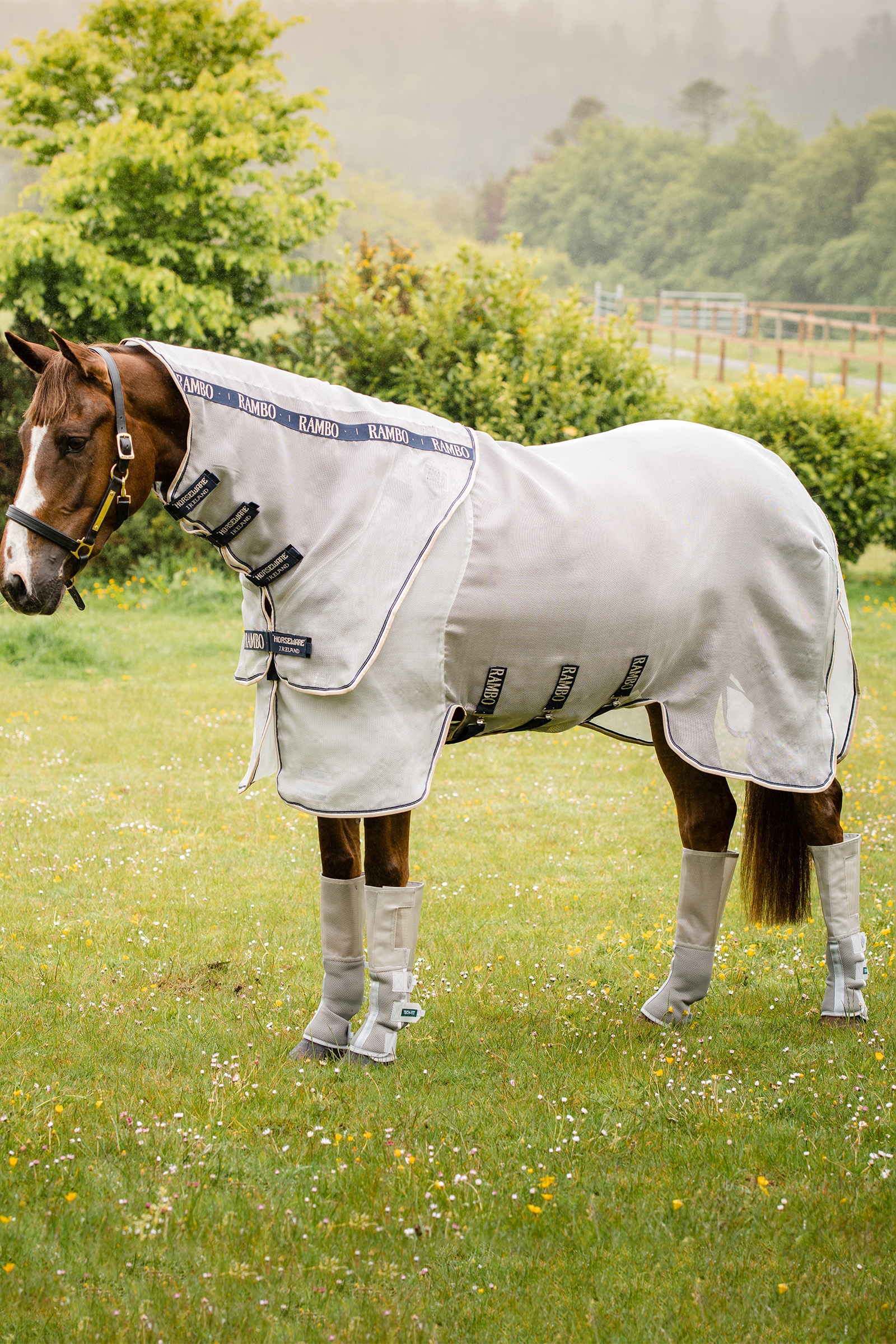 Horseware Rambo Tech-Fit Vliegen Beenbescherming (Set van 4)