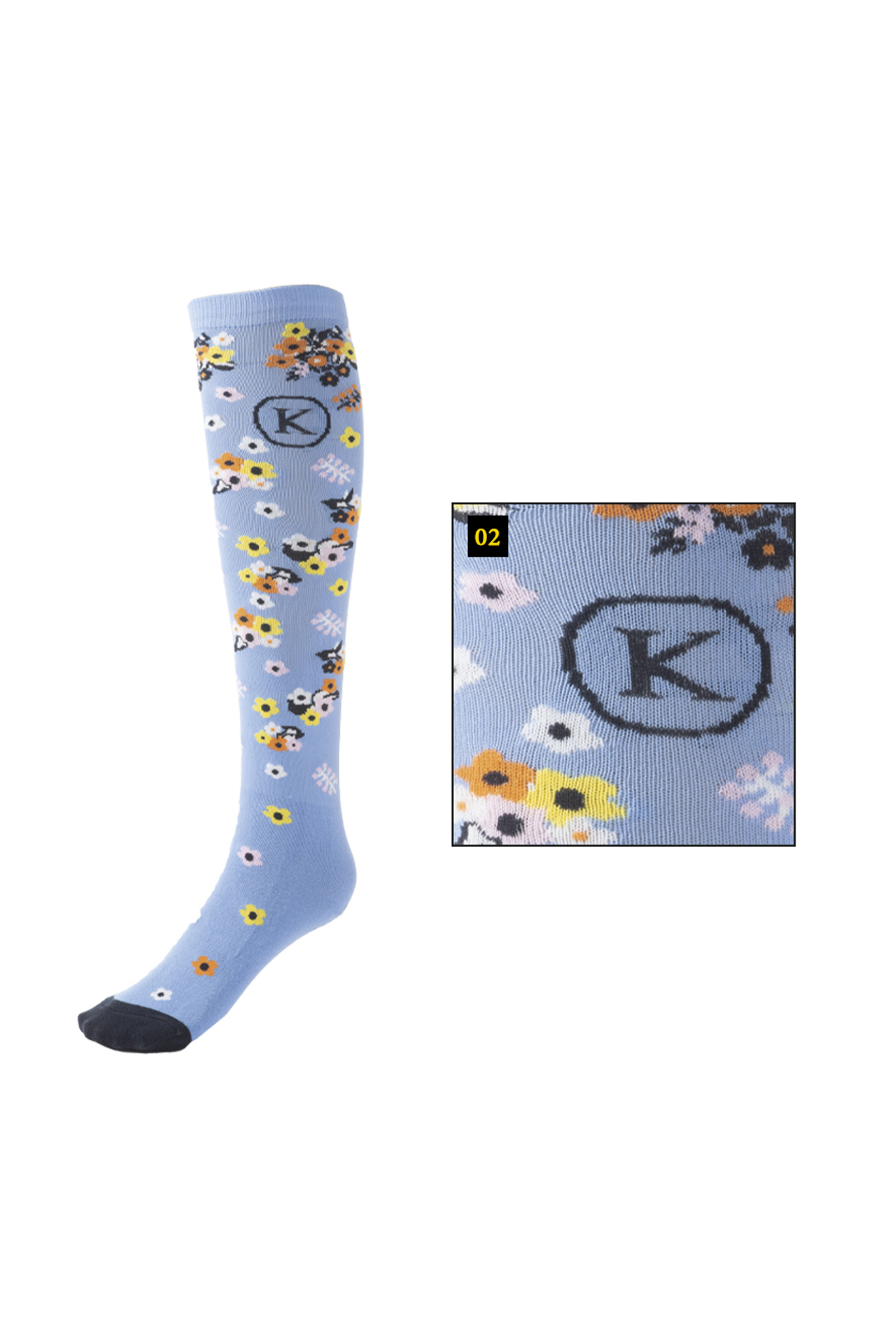 Lightblue/Multicolor Kavalkade Kaval Socks Zomer Dunne Rij Sokken