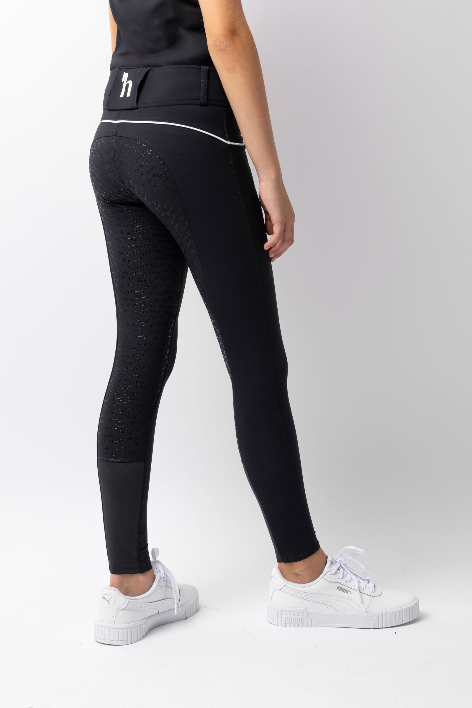 Horze Aubrey High Waist Rijbroek met siliconen zitvlak, kinderen