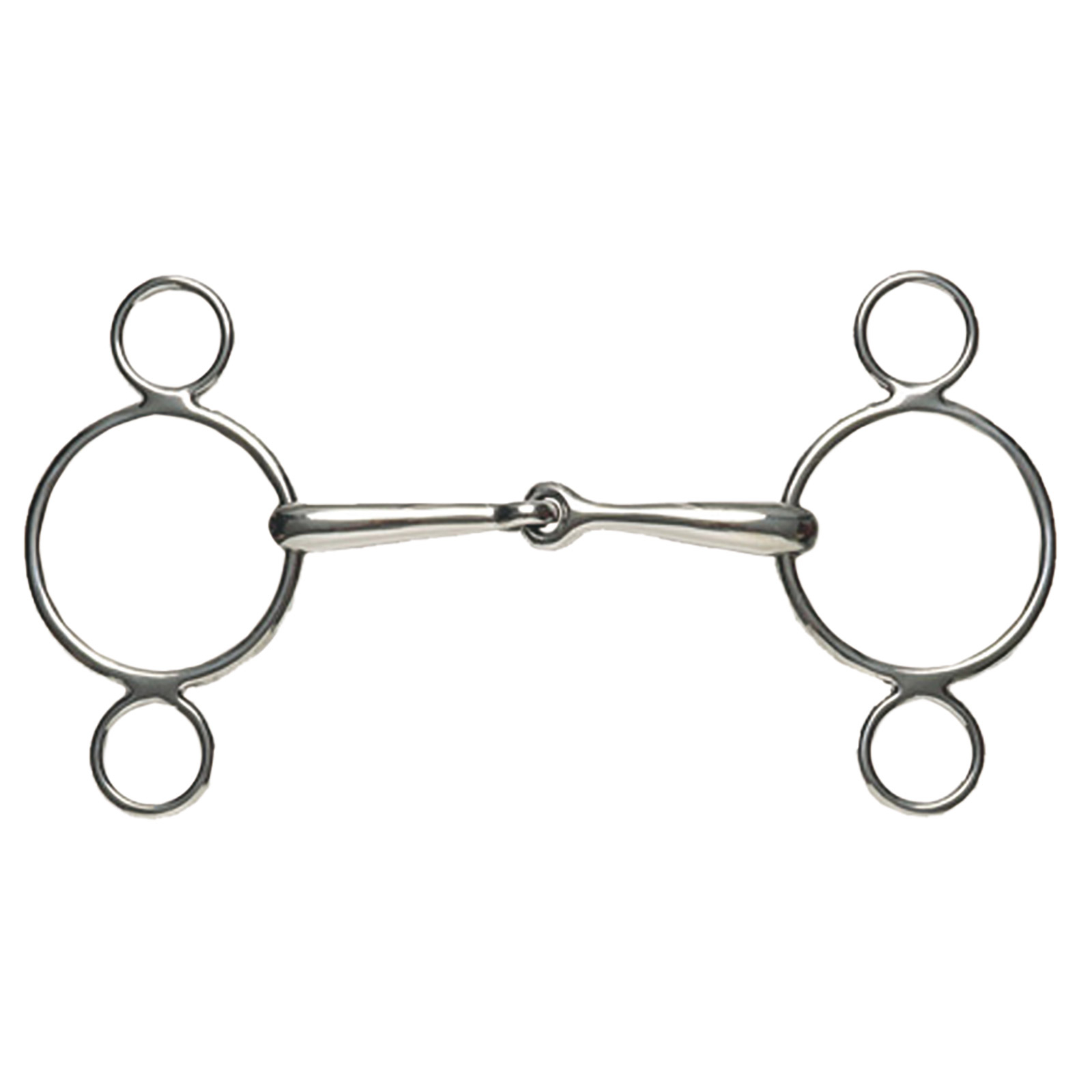 Korsteel RVS Gebroken 2-rings Pessoa Bit