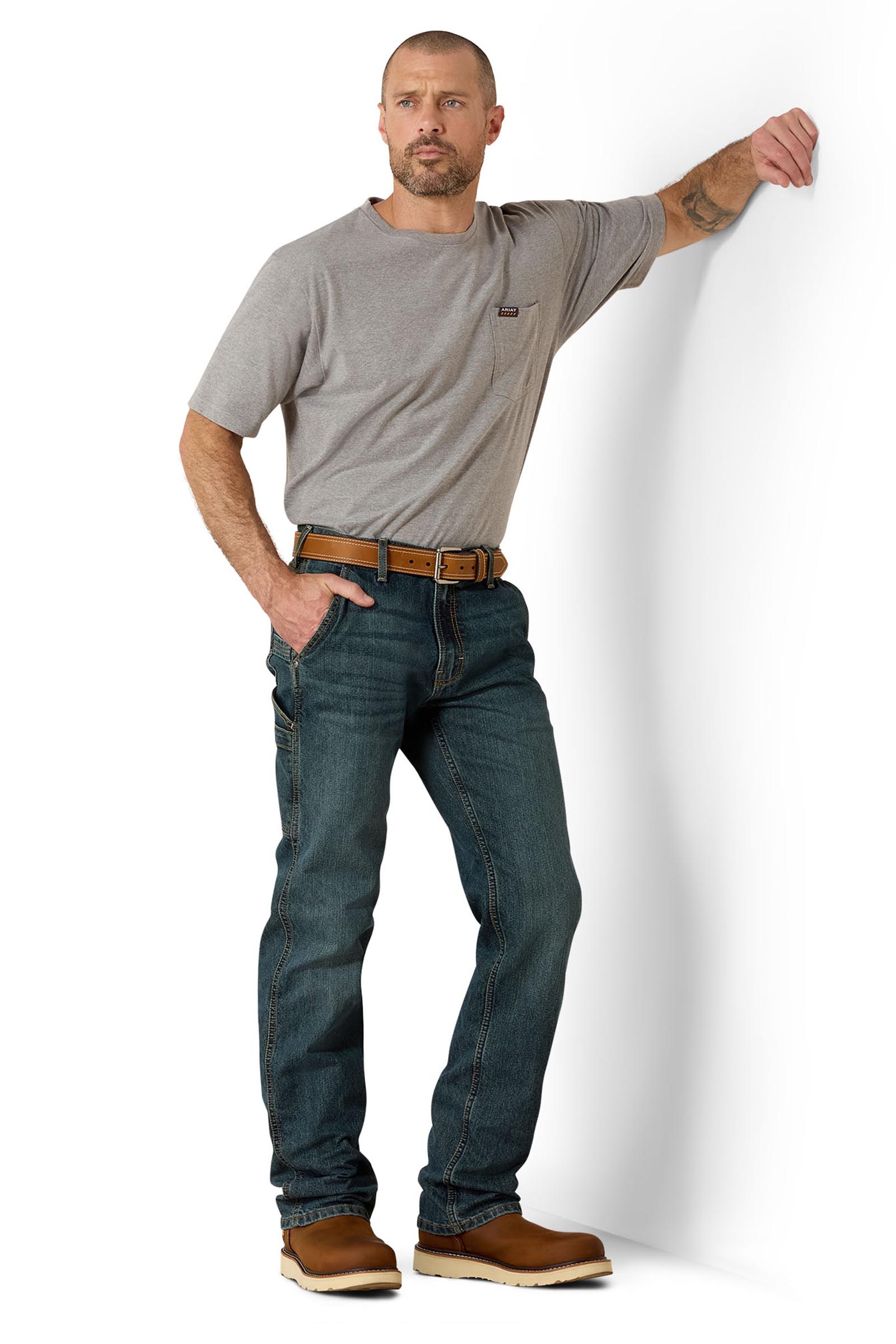 Ariat Rebar M7 Slim DuraStretch Workhorse Heren werkjeans met rechte pijp