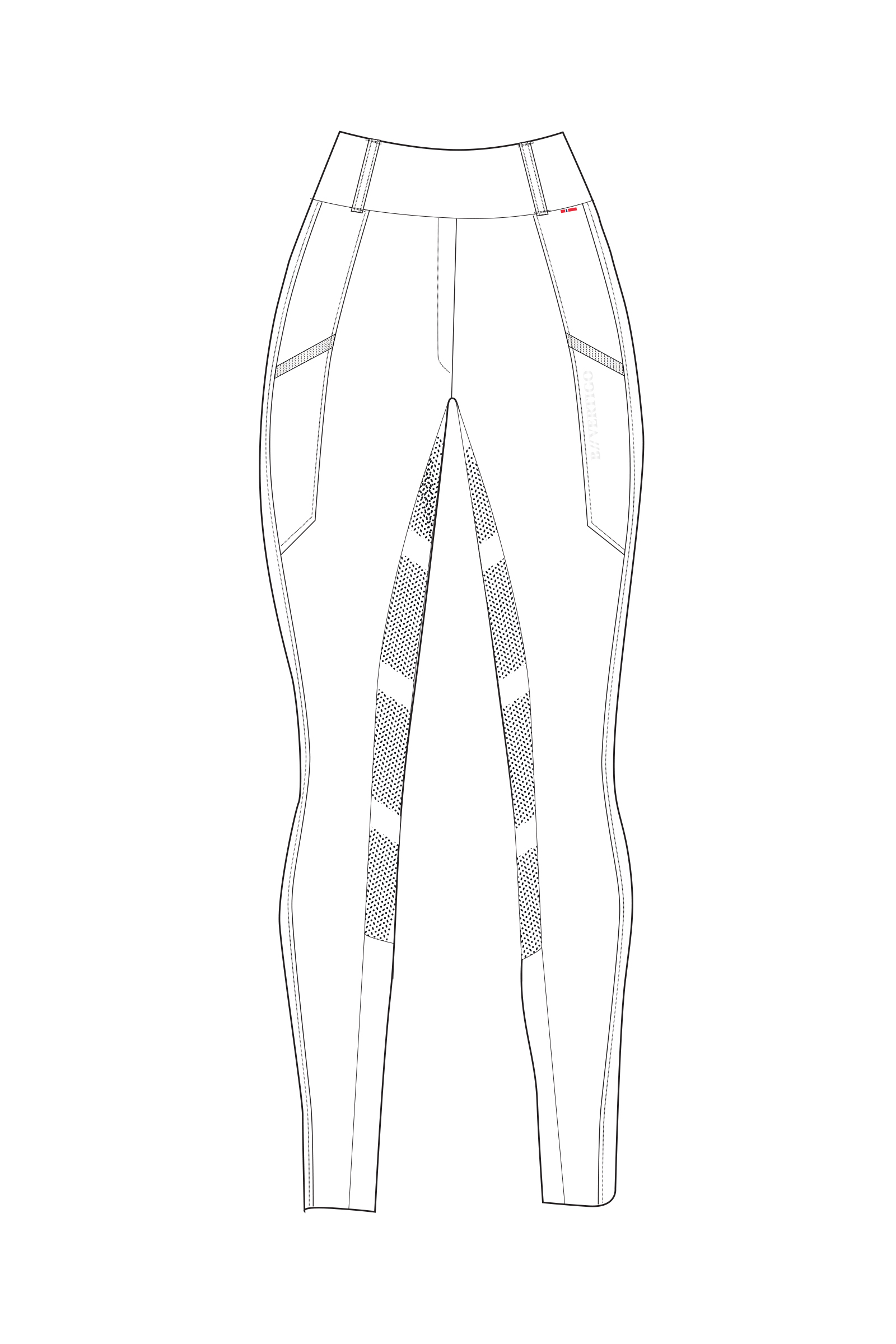 White B Vertigo Diana dames fullseat compressie rijlegging  