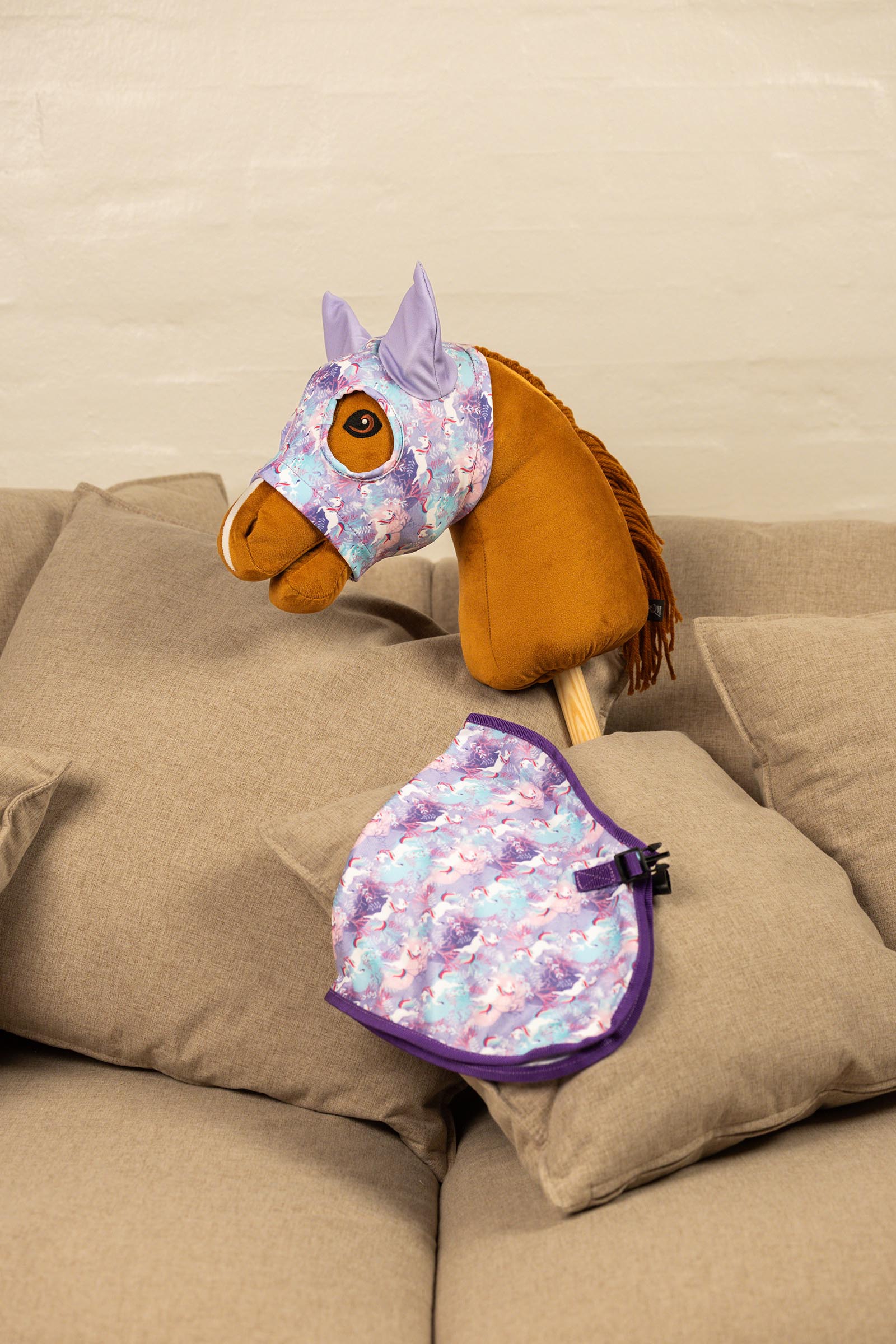 My Hobby Horse race masker met eenhoornprint