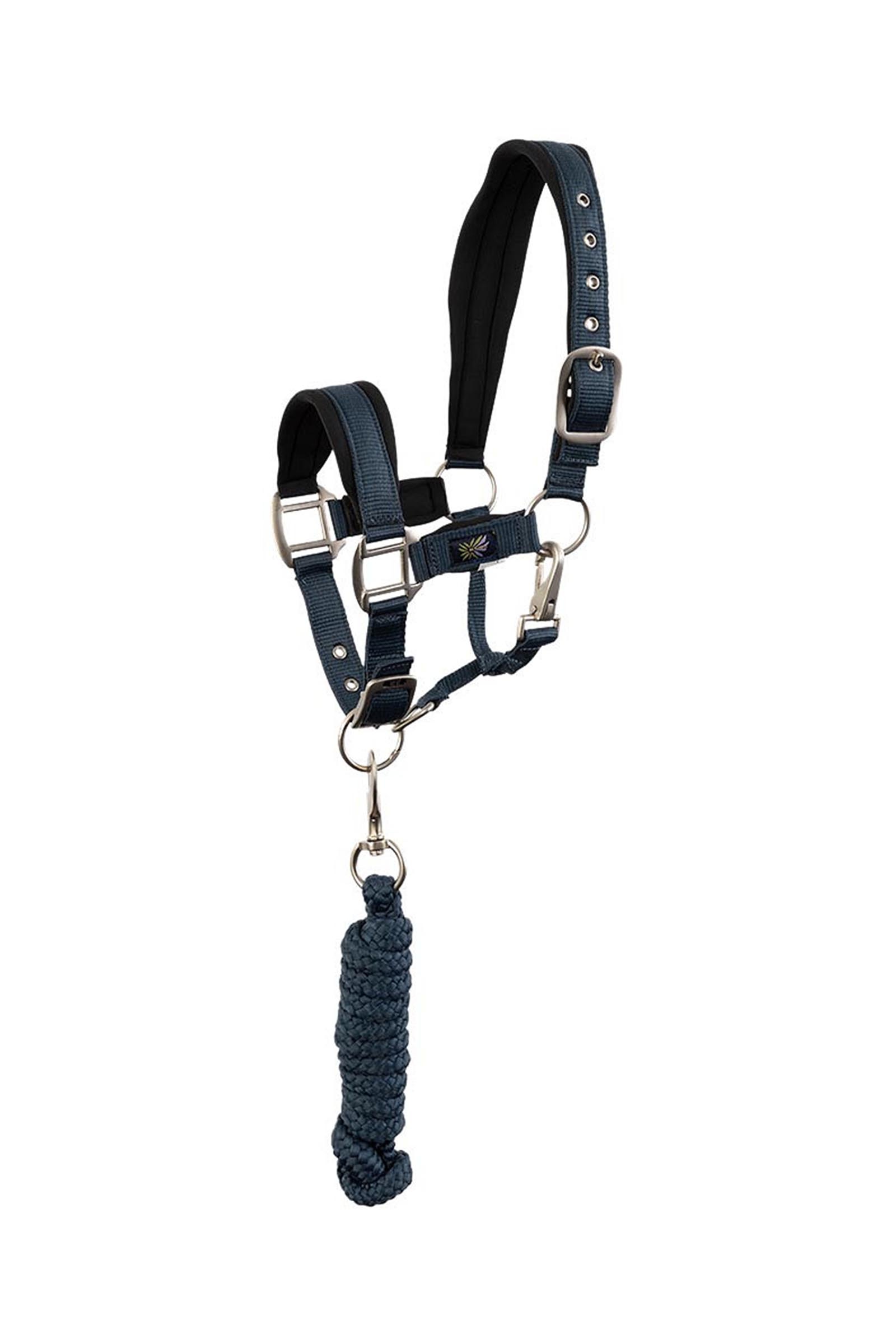 Midnight Navy BR halster voor pony / mini horse met halstertouw