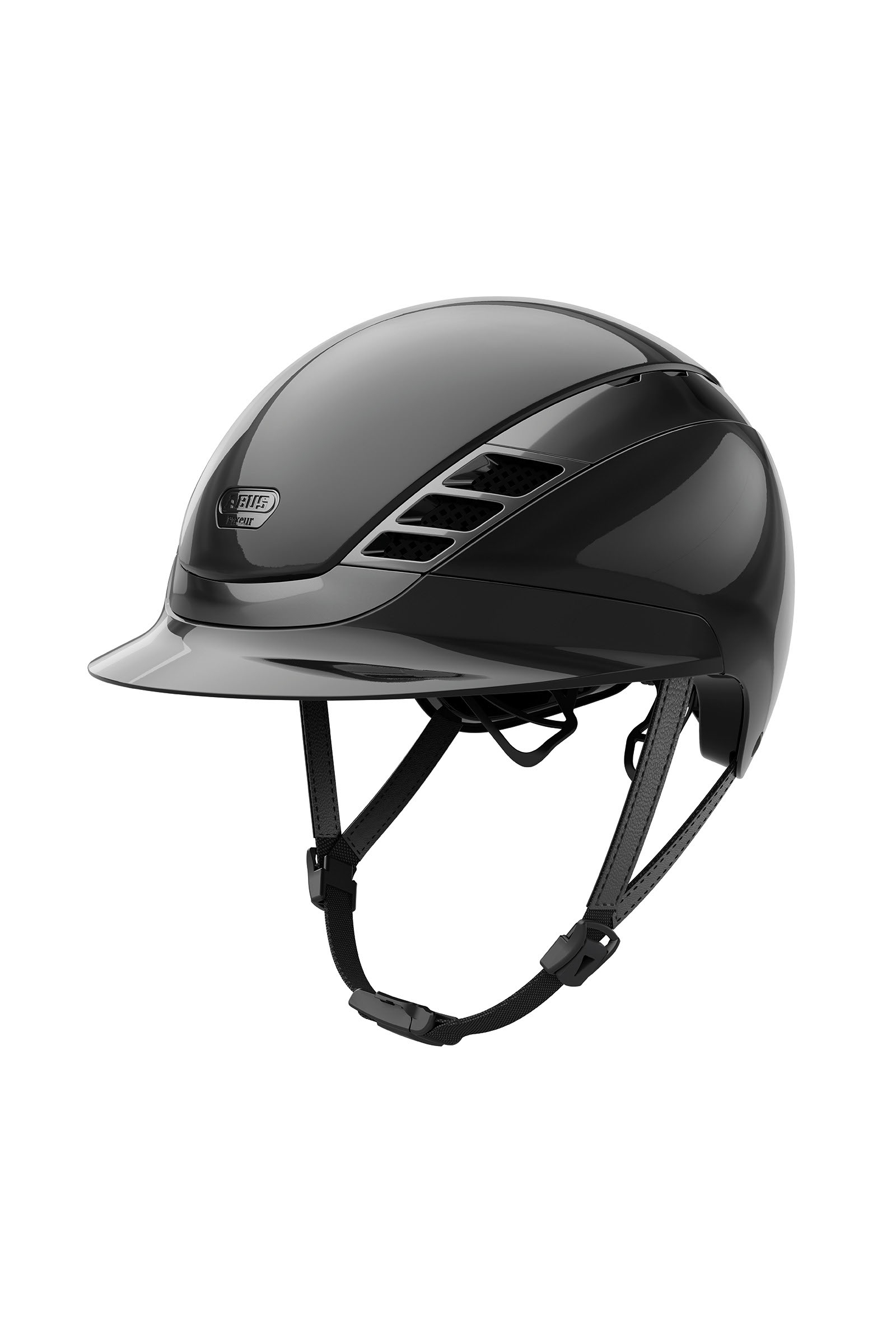 Black/Shiny Abus Pikeur AirLuxe Chrome Rijhelm