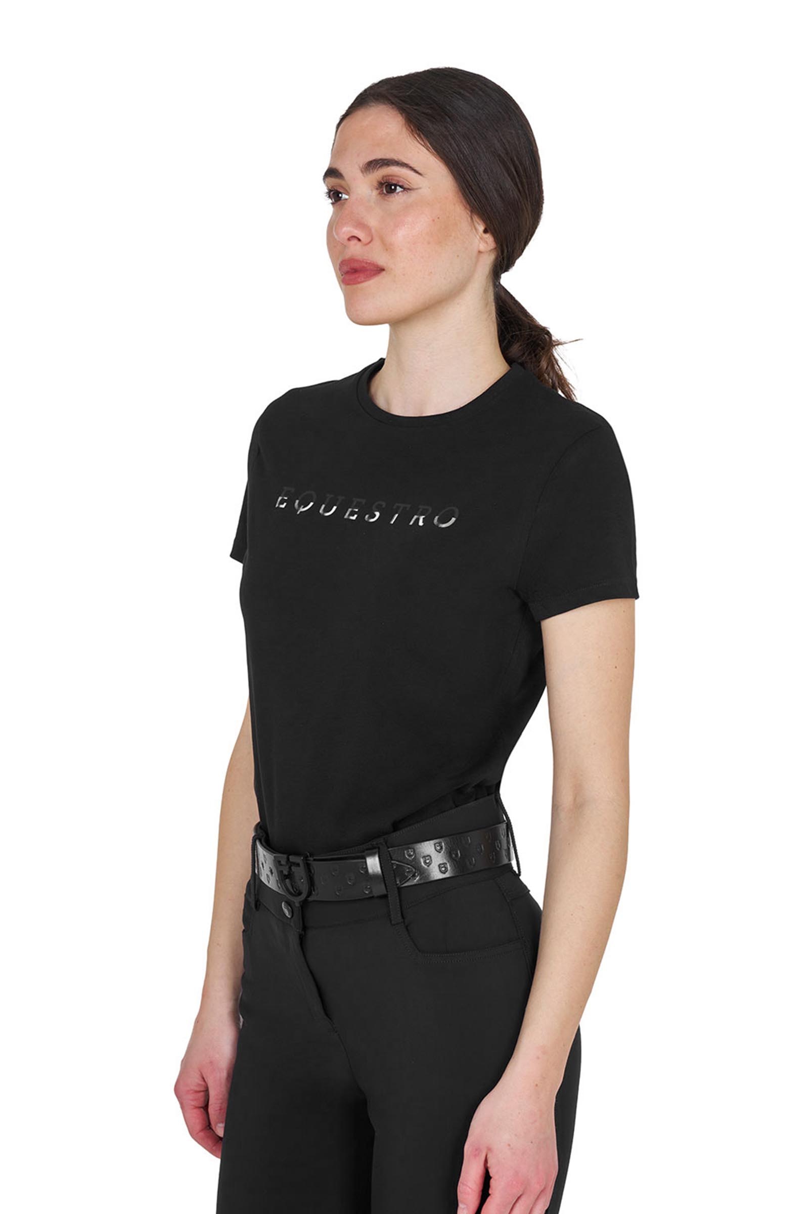 Equestro SS2026 Dames Logo Lamina katoenen T-shirt  