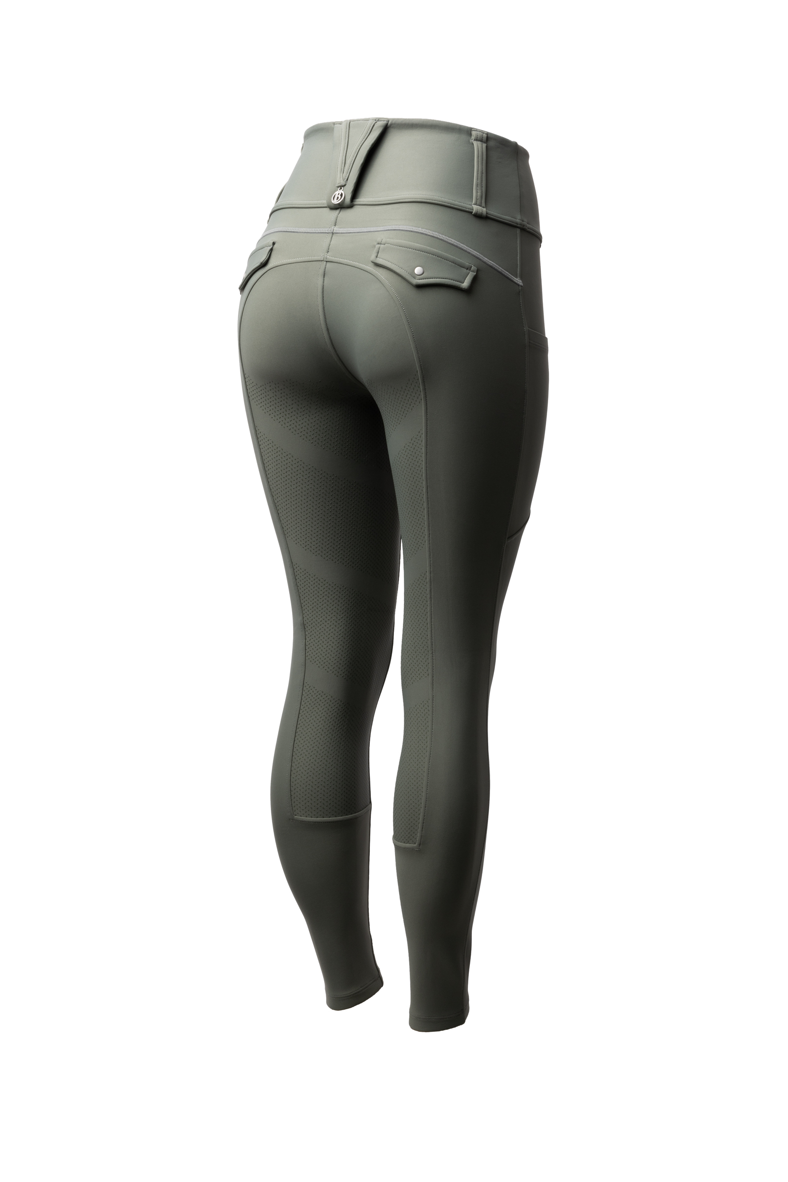 Mulled basil B Vertigo Chiara Fullseat rijbroek met compressie en hybride ontwerp  