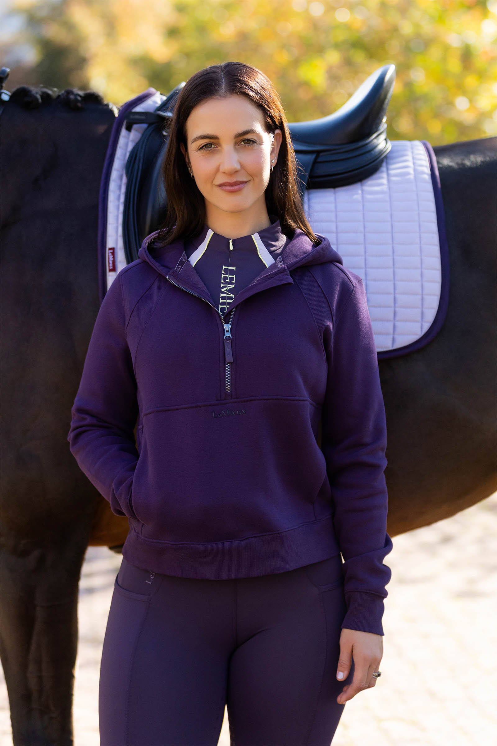 LeMieux Henrietta dames hoodie met halve rits
