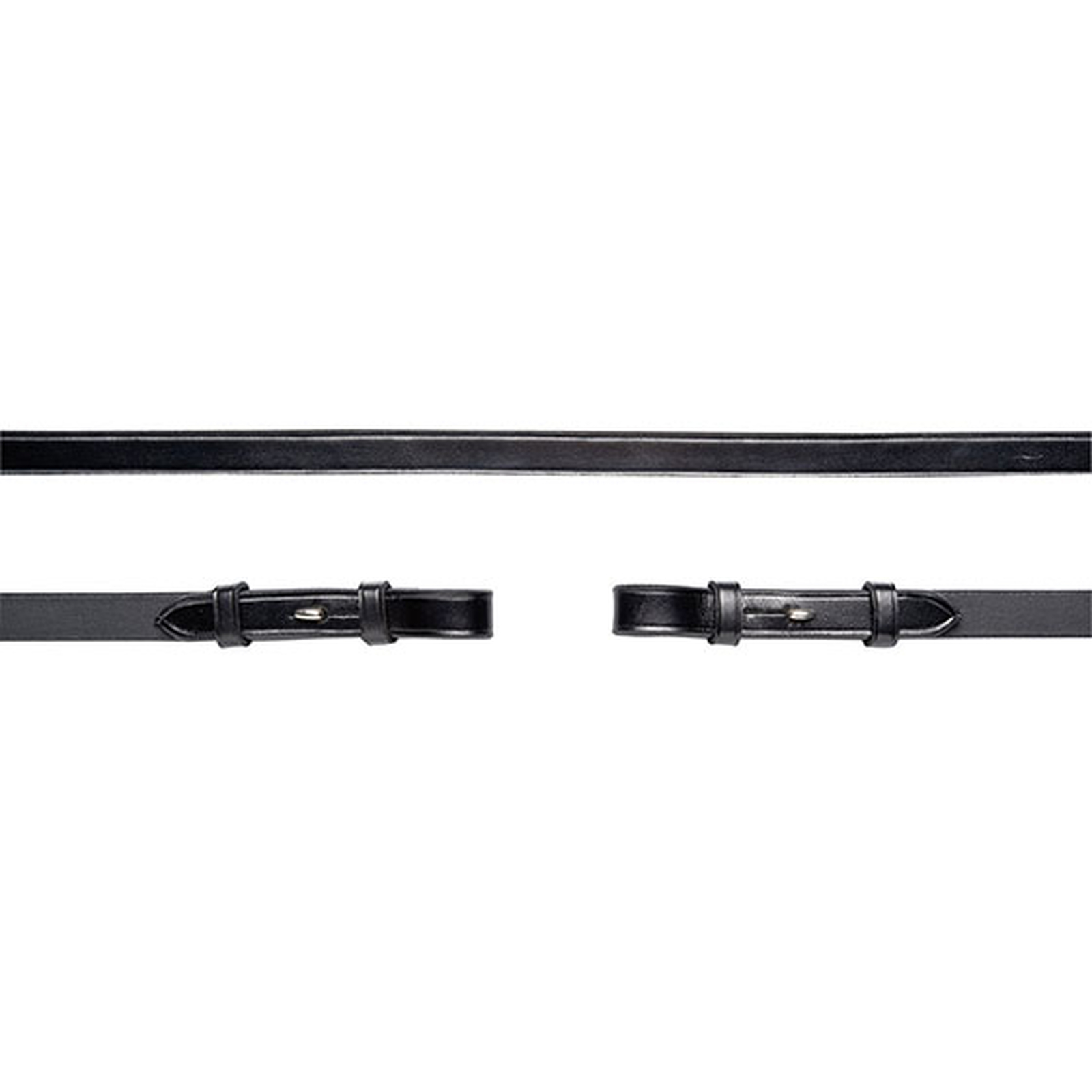 Schockemöhle Sports Leren teugels, haken, 16 mm, geen stopper, geen