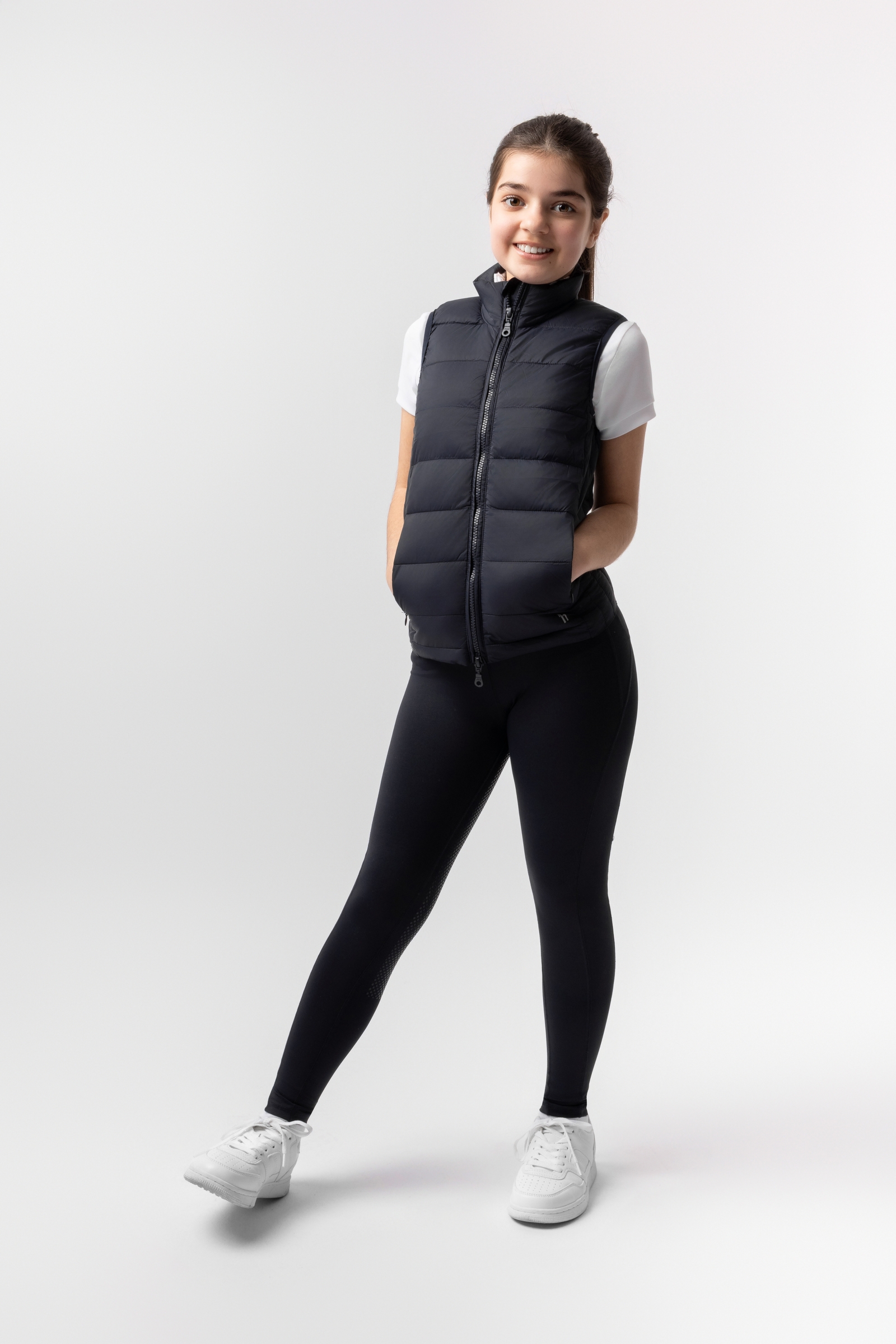 Horze Amber Lichtgewicht Gevoerde Club Bodywarmer, kinderen