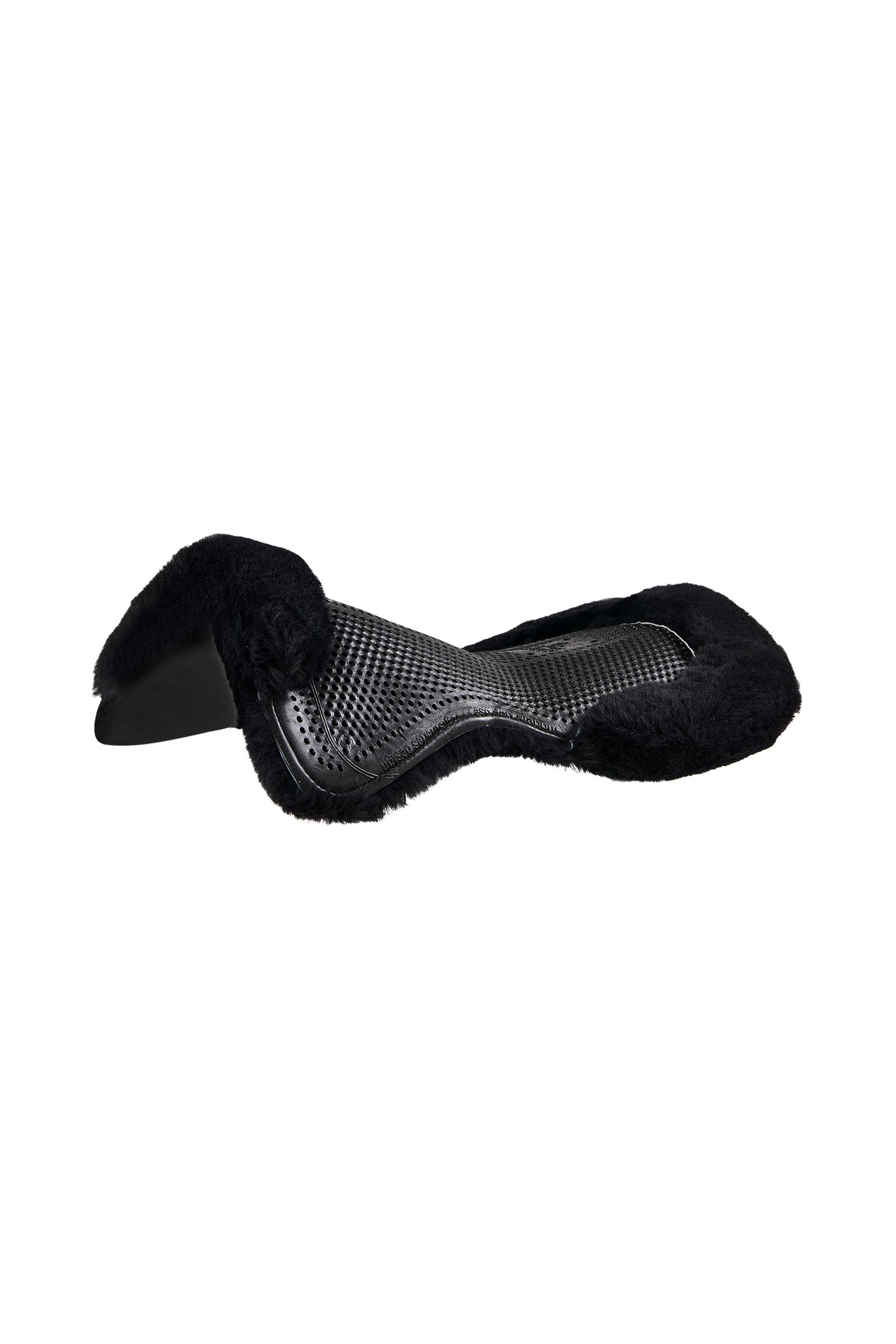 Black/Black Acavallo Gel Pad Antislip Classic met Schapenvacht Plat