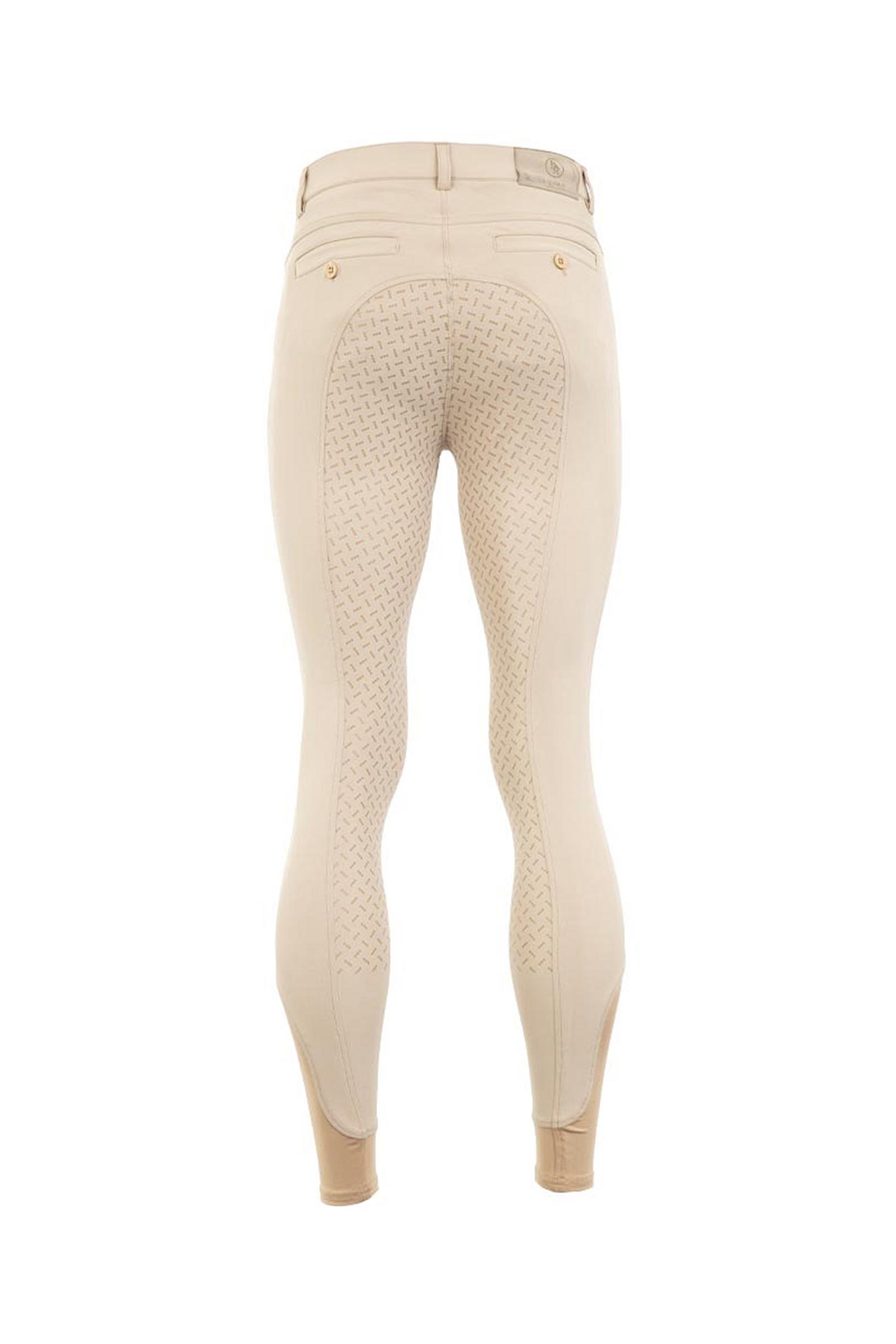 Beige BR Marcus heren rijbroek met full grip siliconen