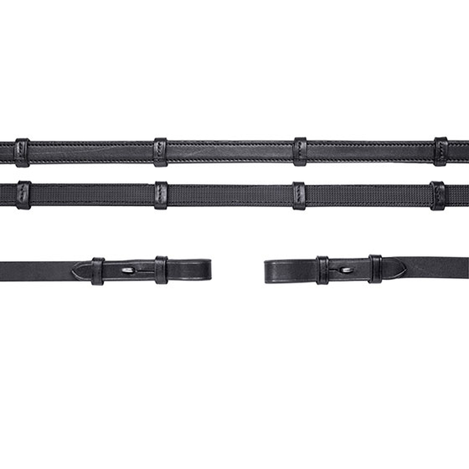 Schockem&ouml;hle Sports Leren teugels (rubber inwendig), Teugels voor Stang&Trens Hoofdstel Basic