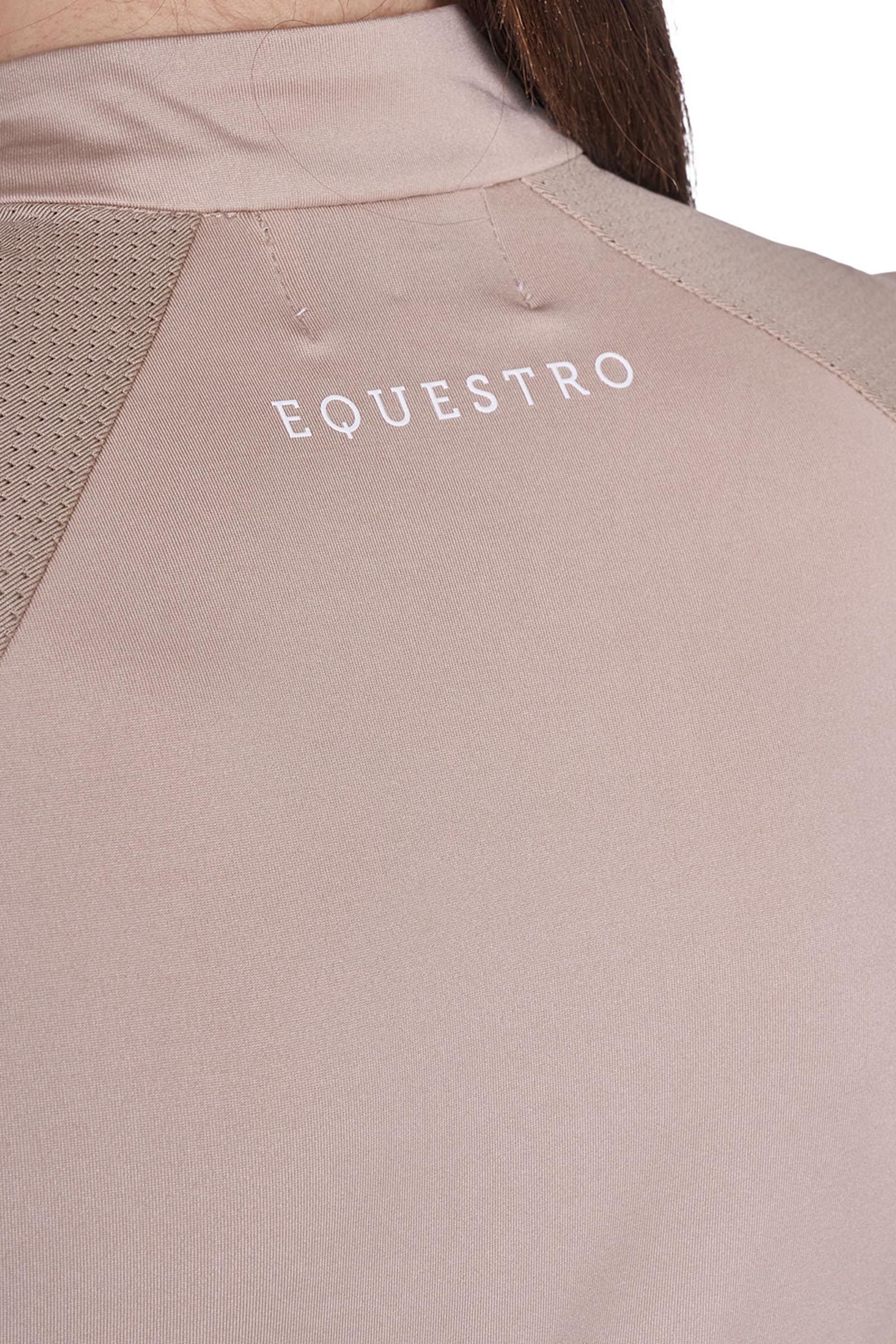Equestro SS2026 Dames Technische polo korte mouw rits  