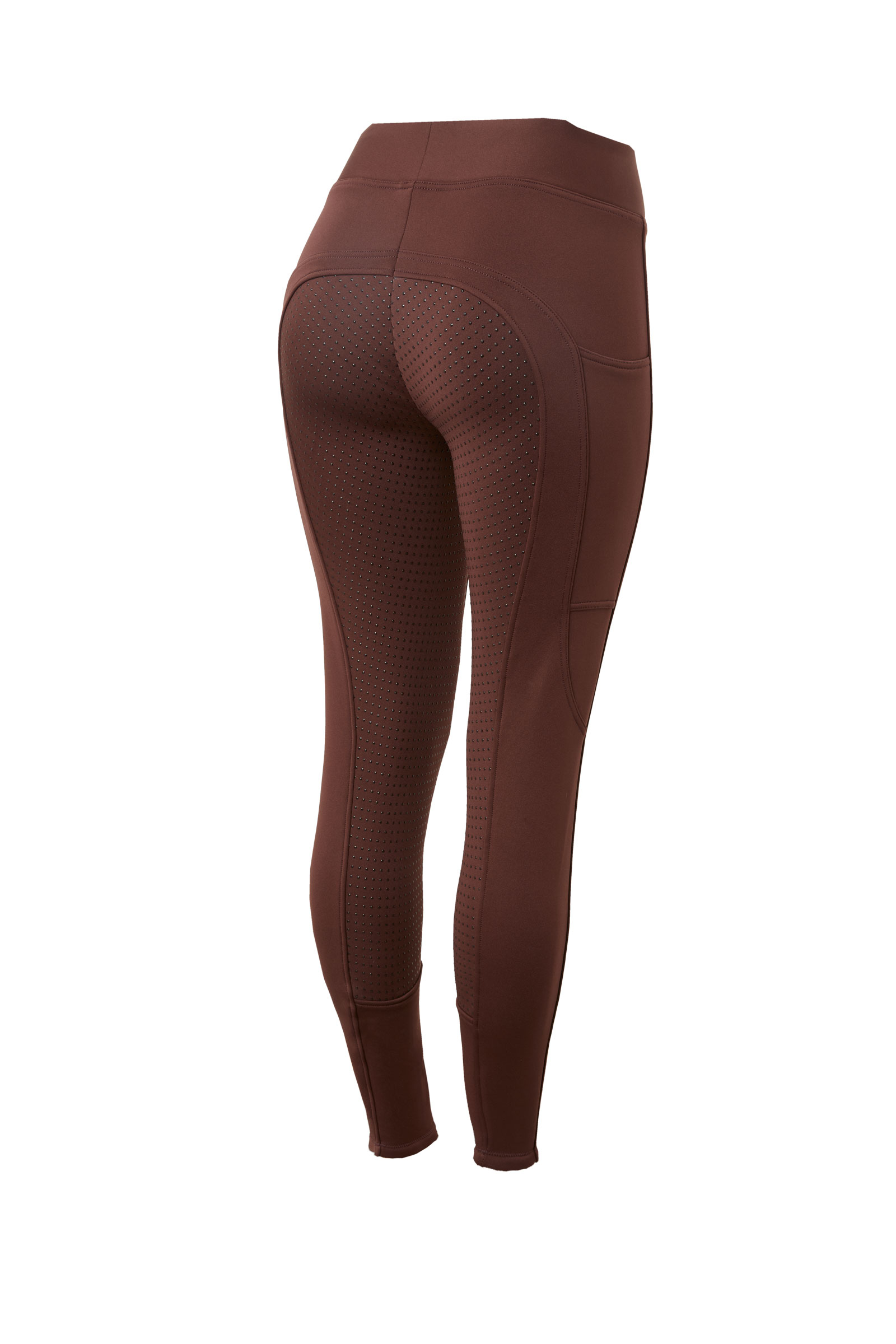 Rum Raisin Brown Horze Active fullgrip winter rijlegging met telefoonzak, dames