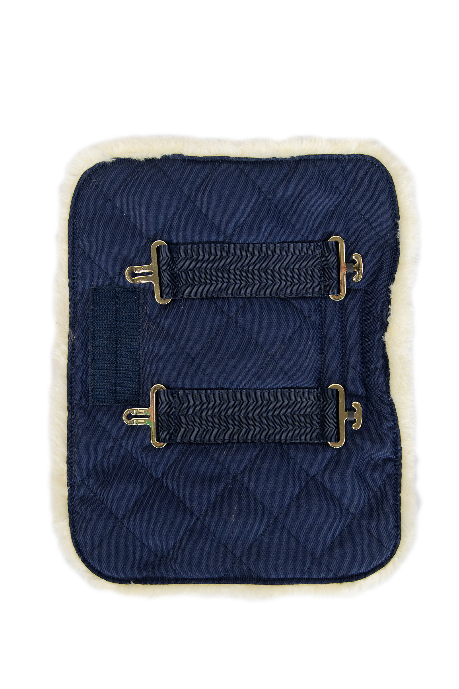 navy Kentucky Horsewear Gewatteerde Chest Expander met Schapenvacht 2 Gespen