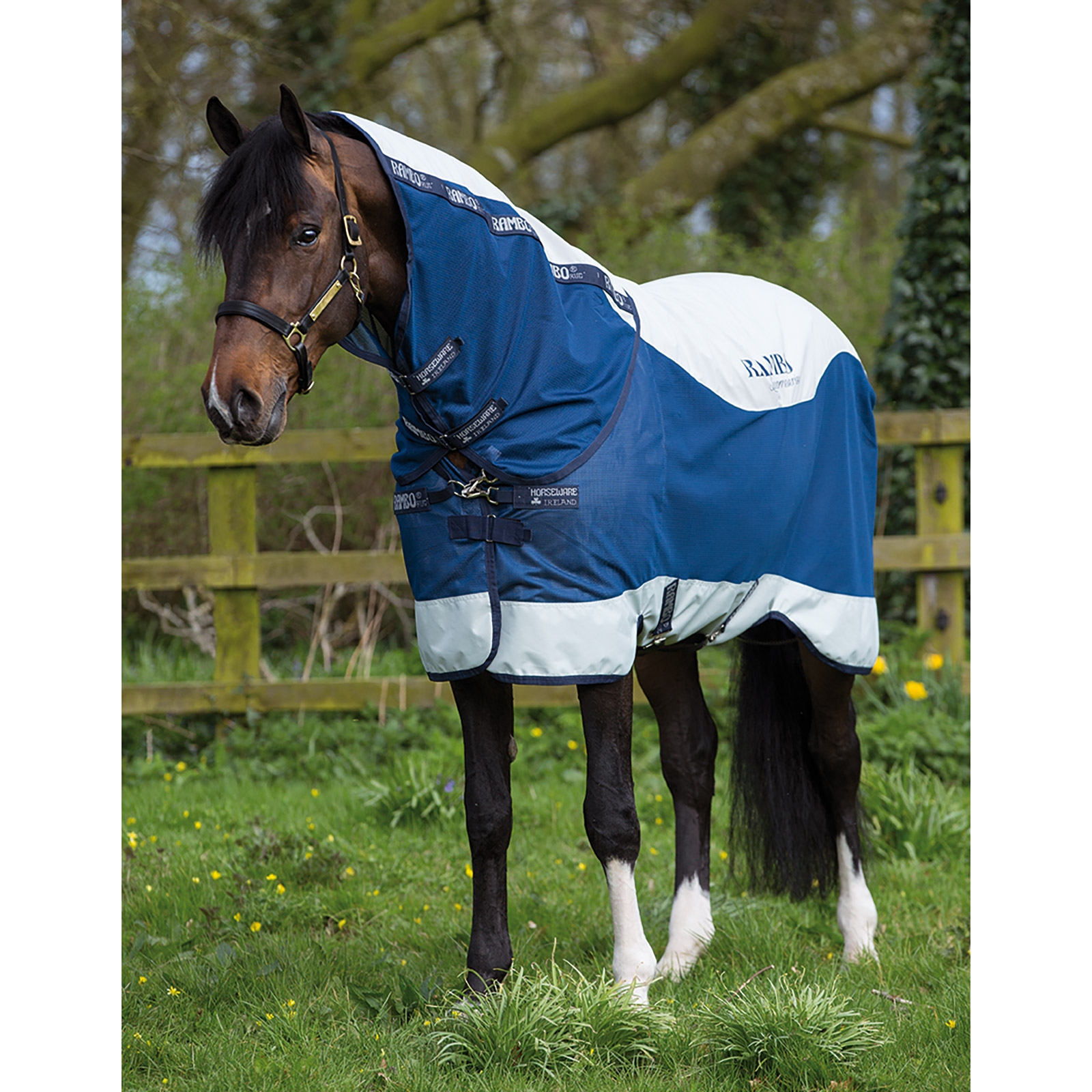 Horseware Rambo Summer Series outdoordeken met voering (0g / 100g) en afneembaar halsstuk