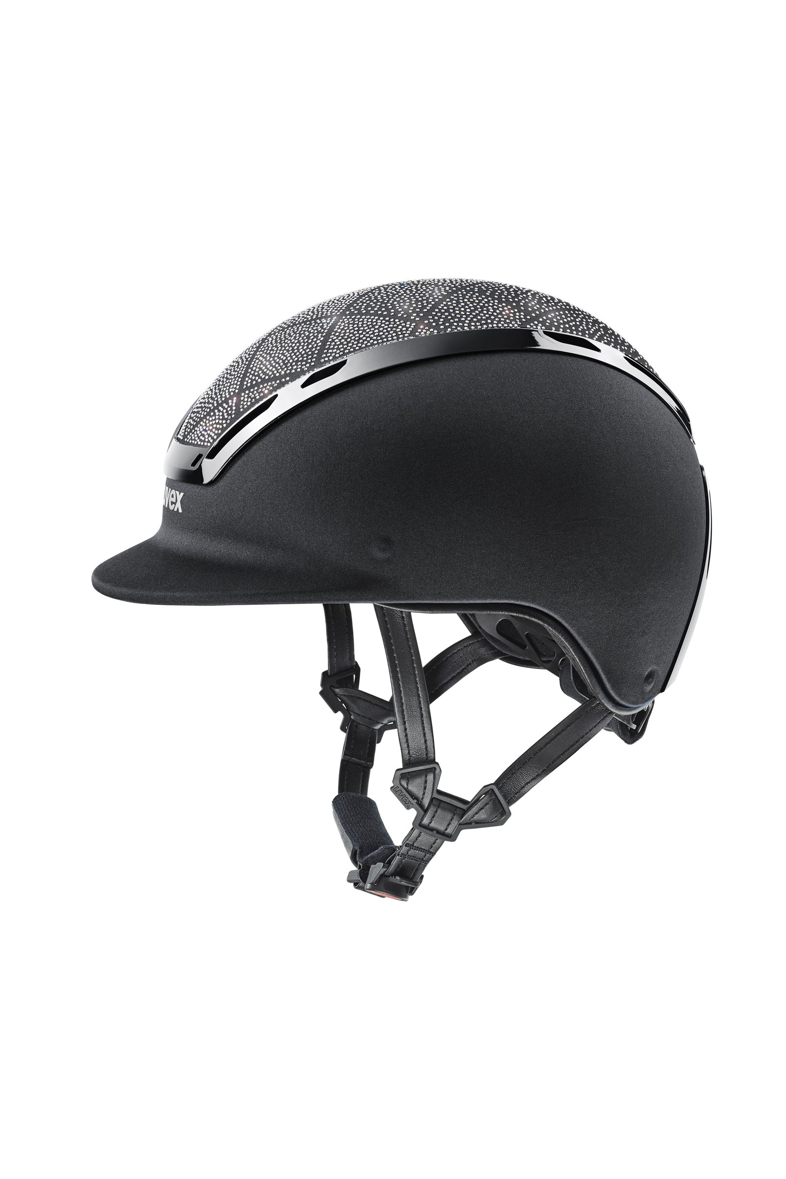 black Uvex Exxeed Flash Paardrijhelm