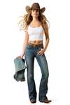 Ariat Whipstitch R.E.A.L. Dames mid-rise stretch bootcut jeans