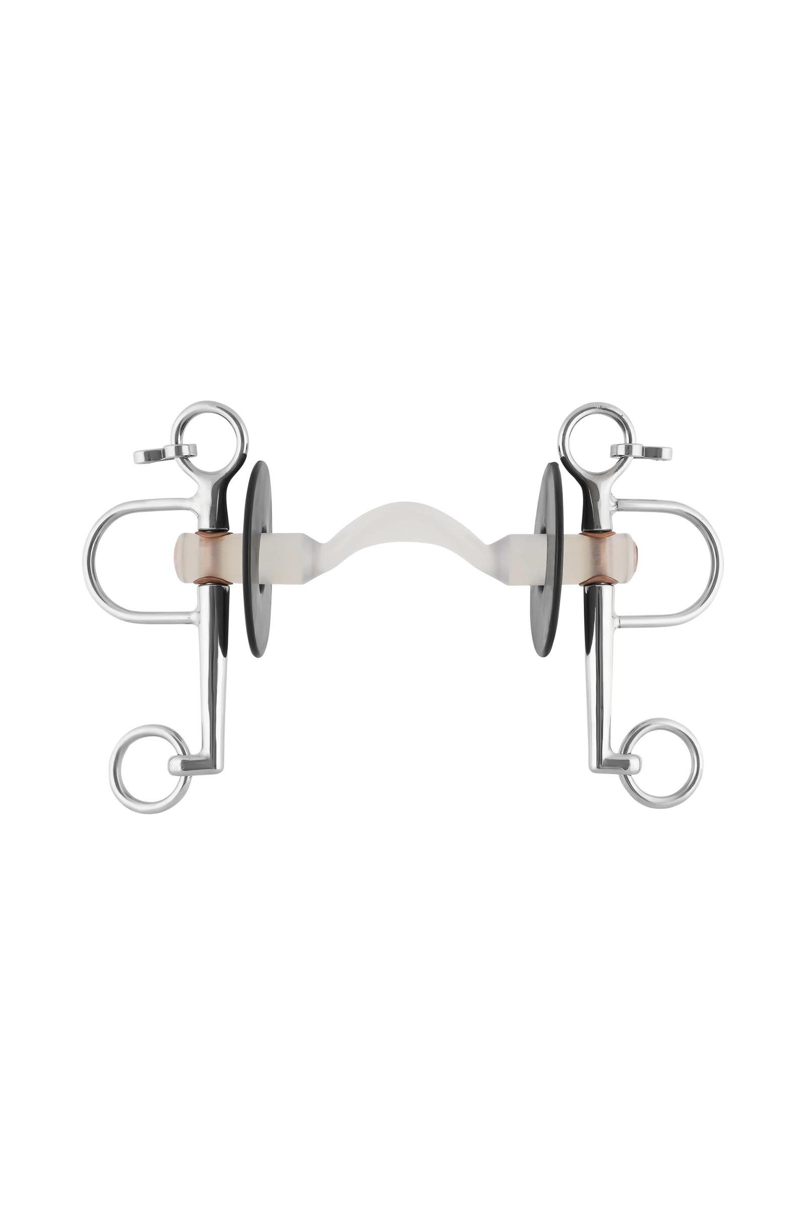 Sprenger Nathe pelham, 20 mm, harde stang met tongboog, korte scharen, thermoplast