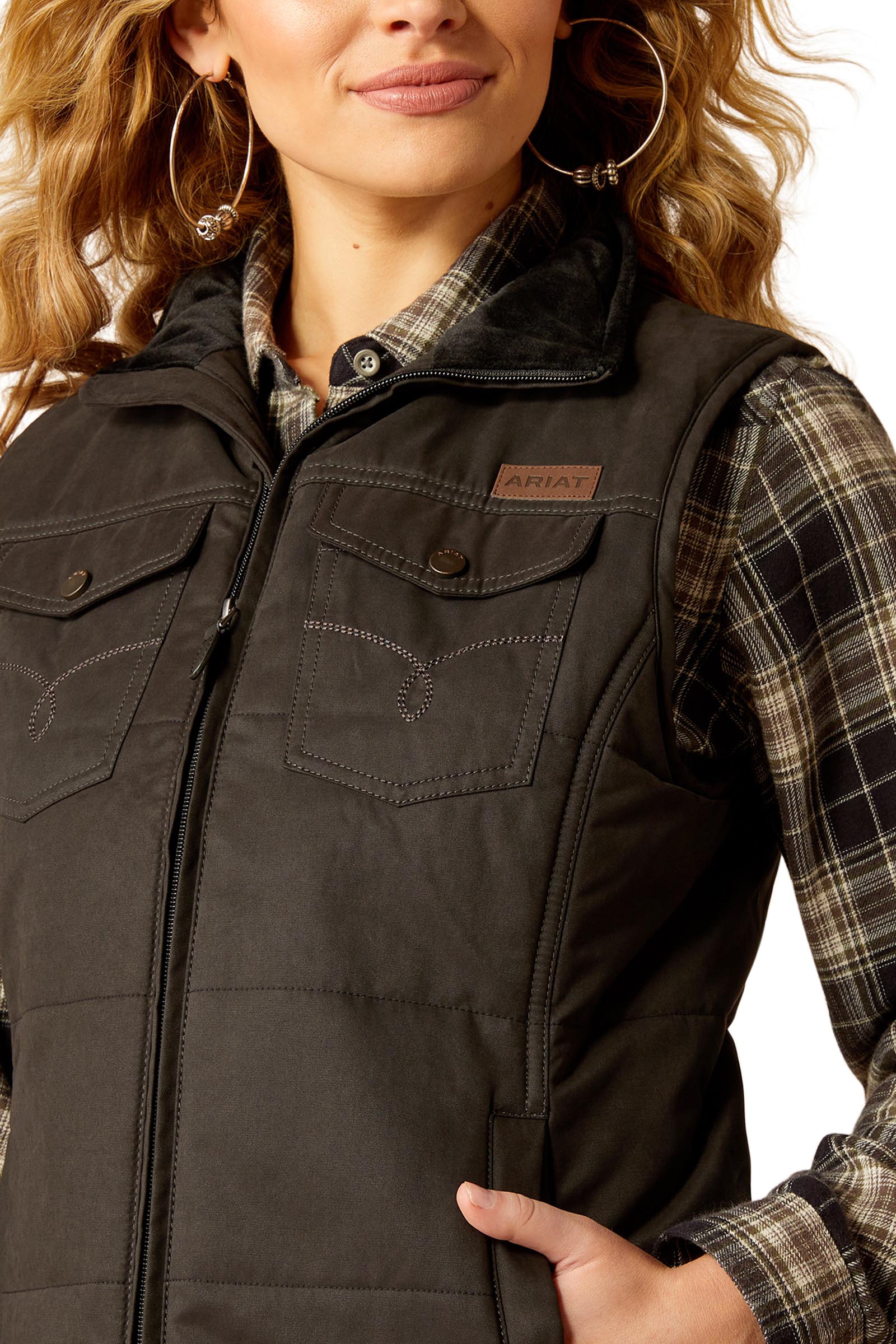 Ariat Grizzly Dames gewatteerde bodywarmer