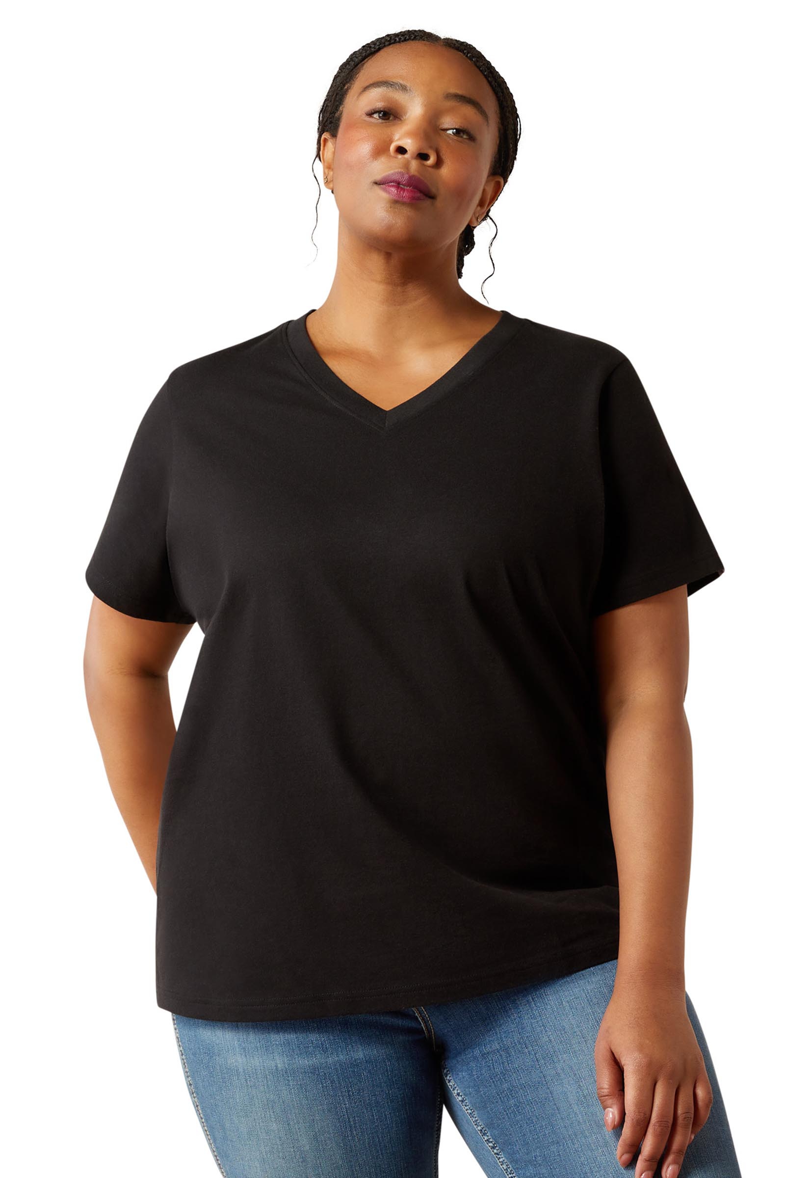 Ariat Rebar Cotton Strong standaard V-hals T-shirt voor dames  