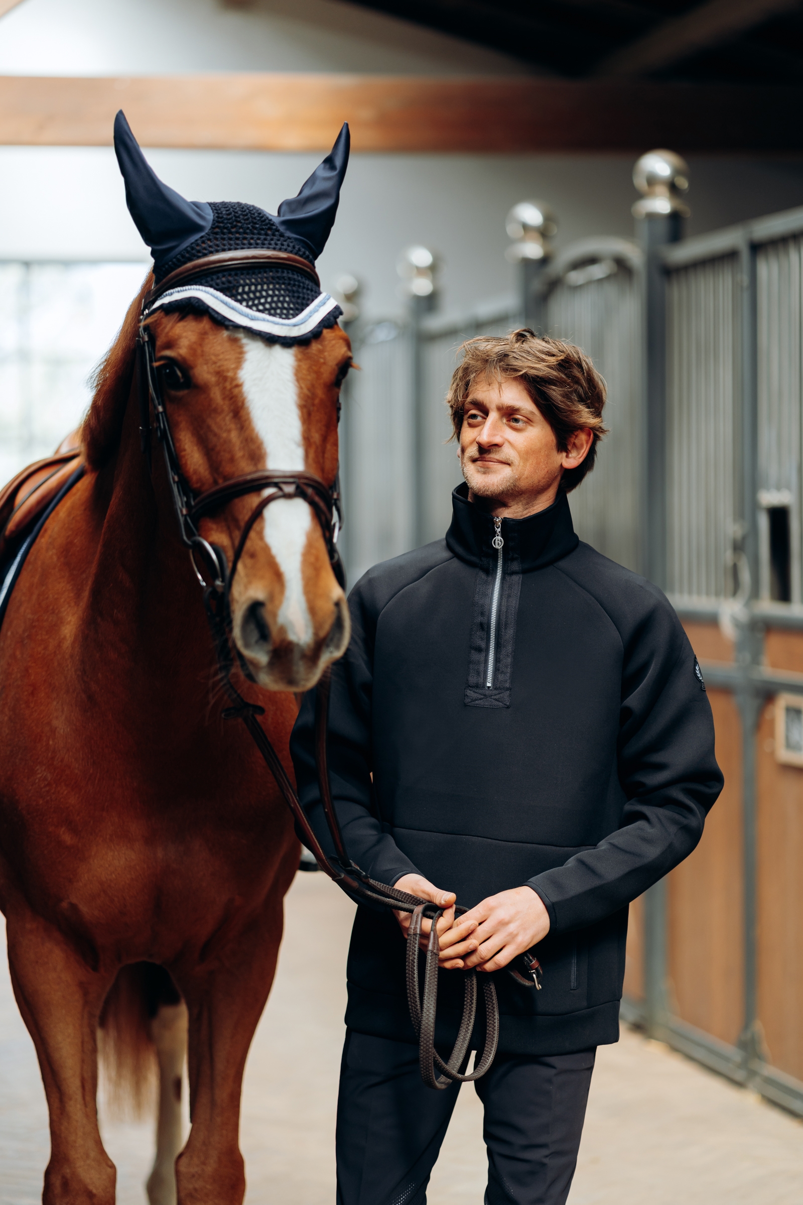 B Vertigo Nicolas Functioneel Sweatshirt met ritszakken, heren