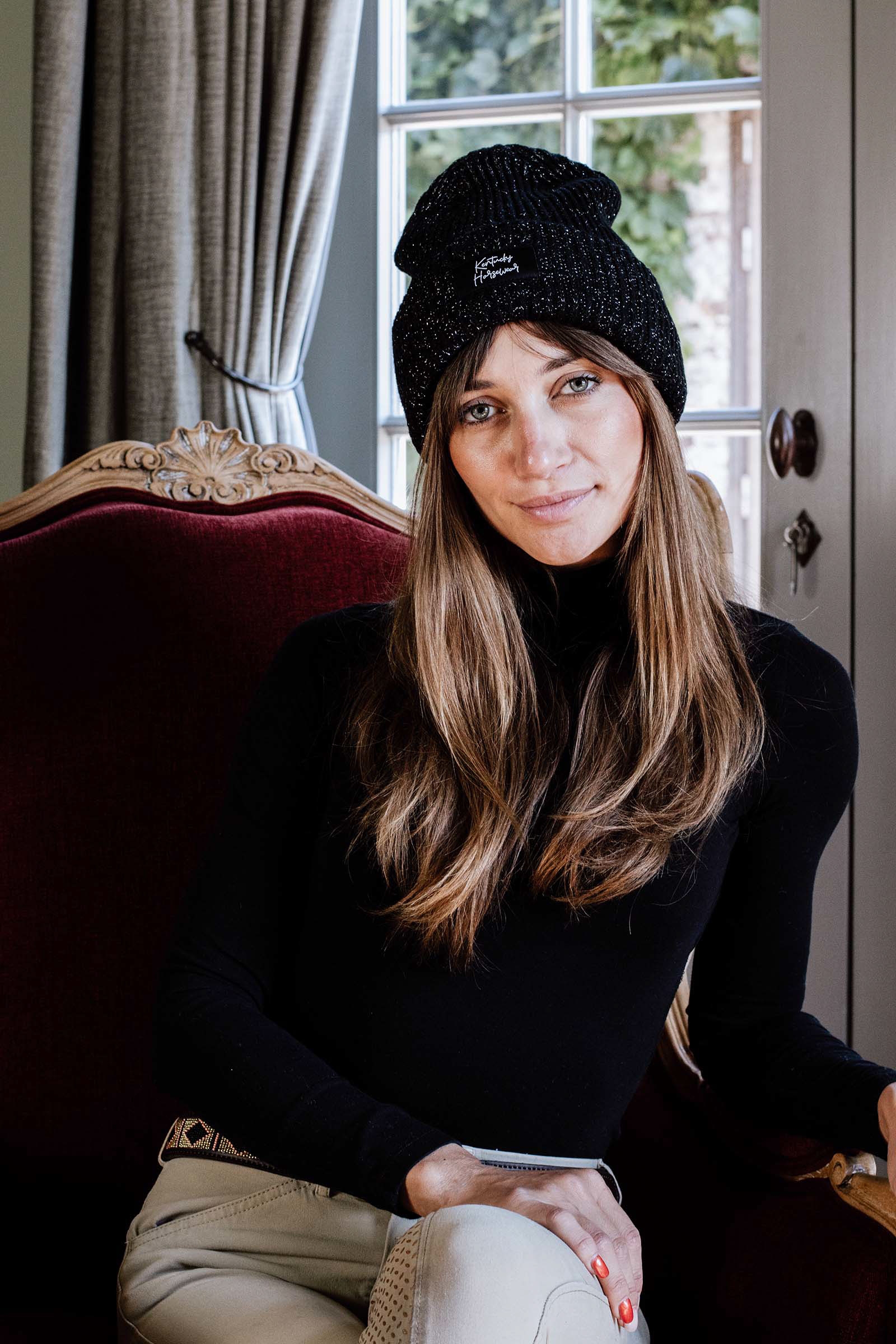 Black Kentucky Horsewear Glitter Beanie