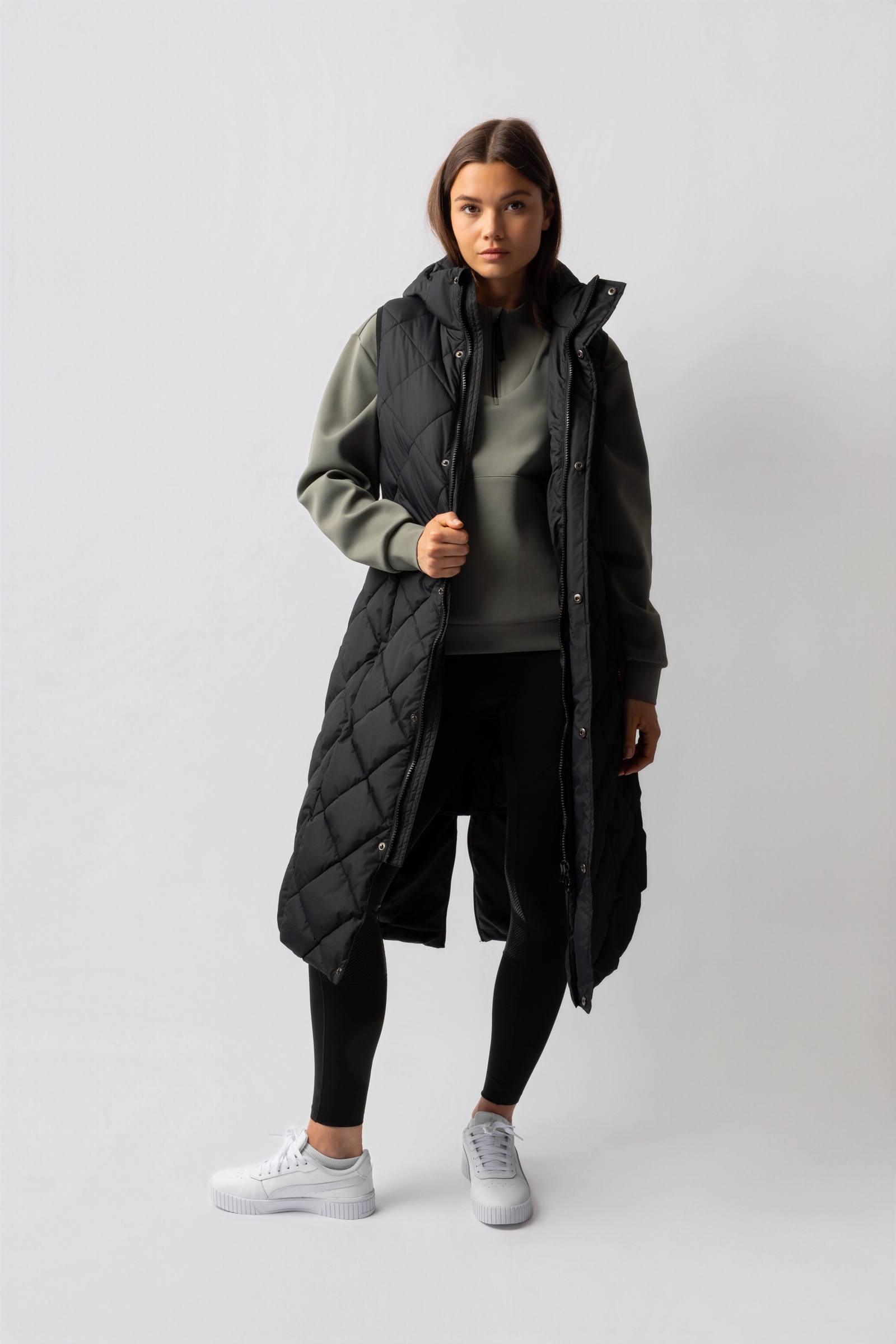 B Vertigo Gem Gewatteerde lange bodywarmer