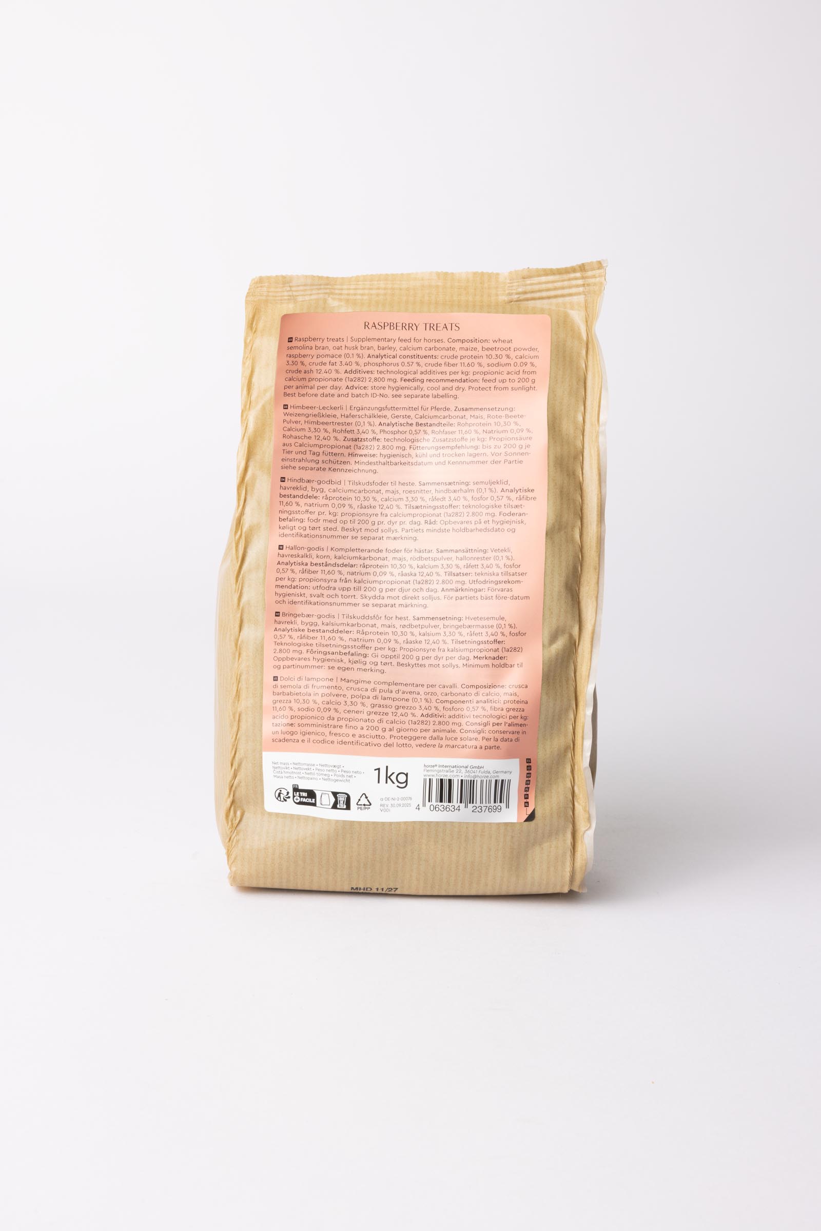 Horze Biscuits Raspberry, paardensnoepjes, 1 kilo