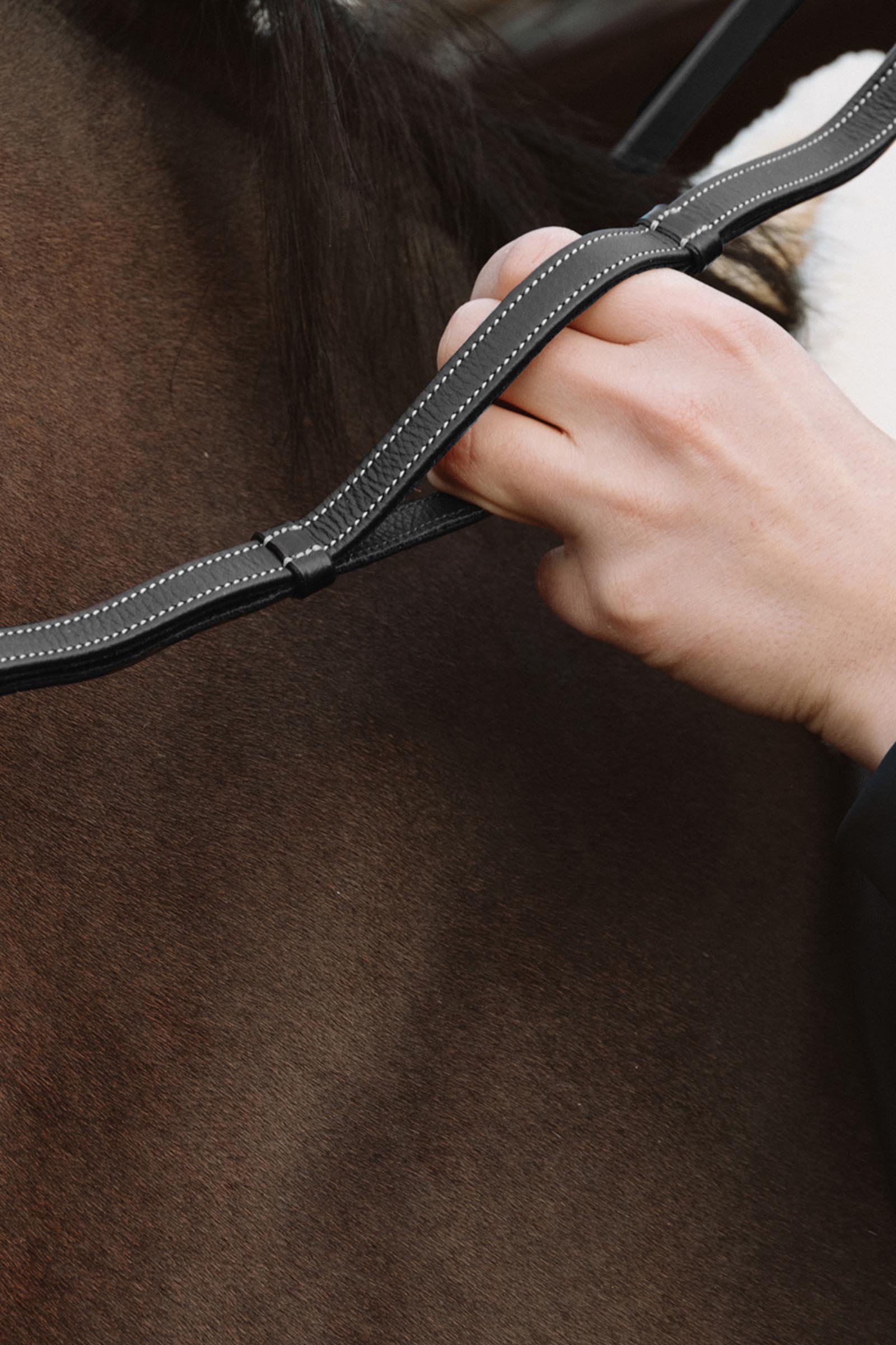 Dy'on Working lederen teugels met leren stops 13 mm  