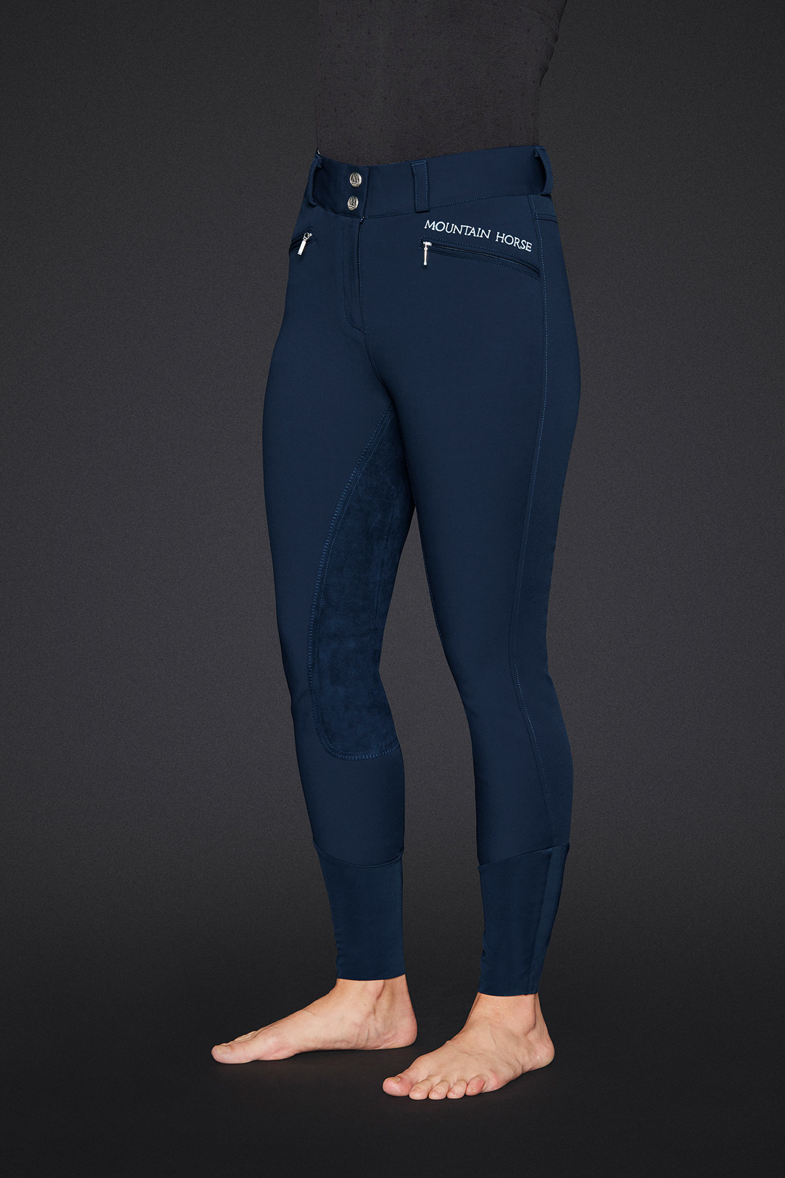 Mountain Horse Diana dames rijbroek met volledig zitvlak van imitatieleer