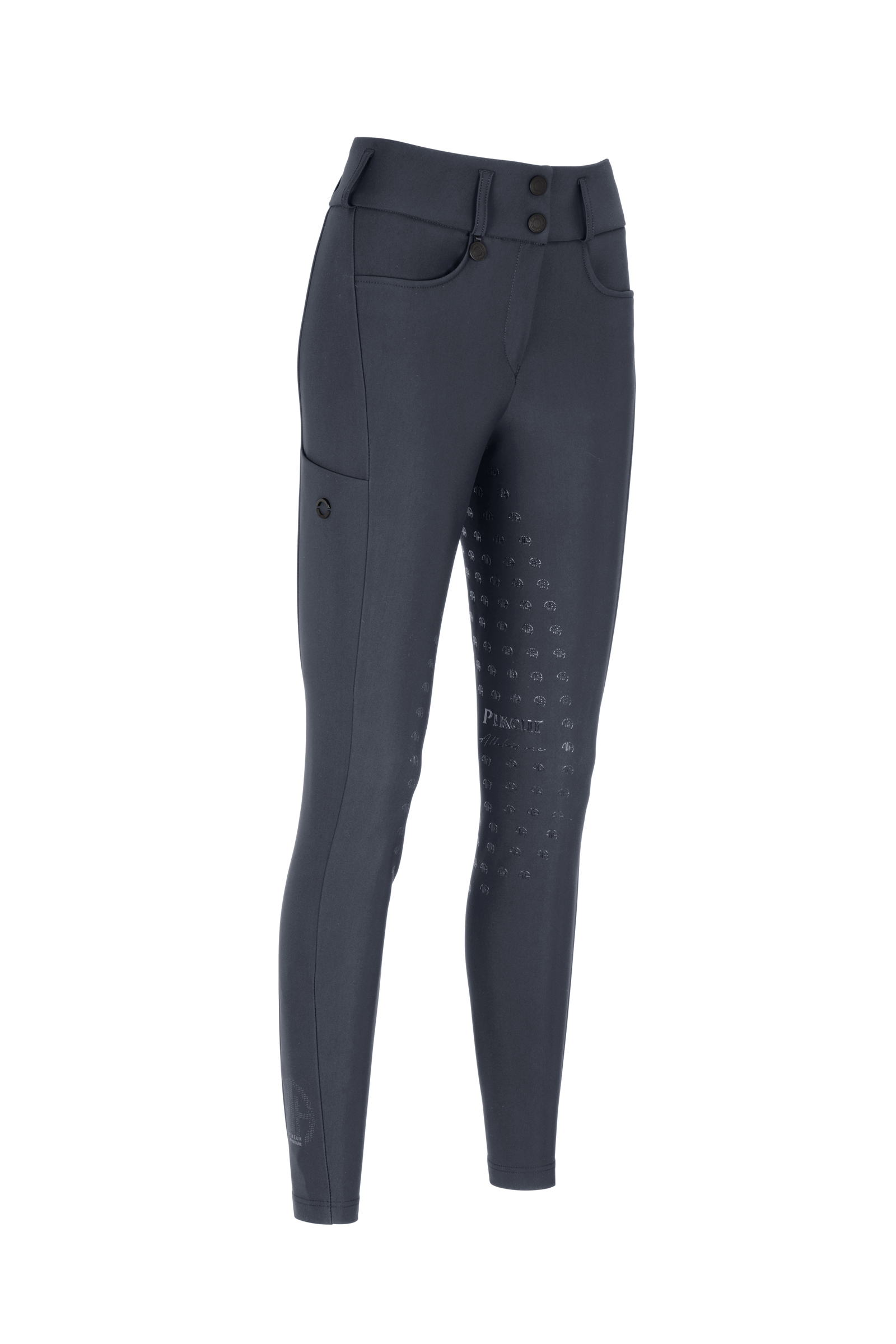 Dark Grey Pikeur Amia Mid Taille Sd Volledige Grip Rijbroek