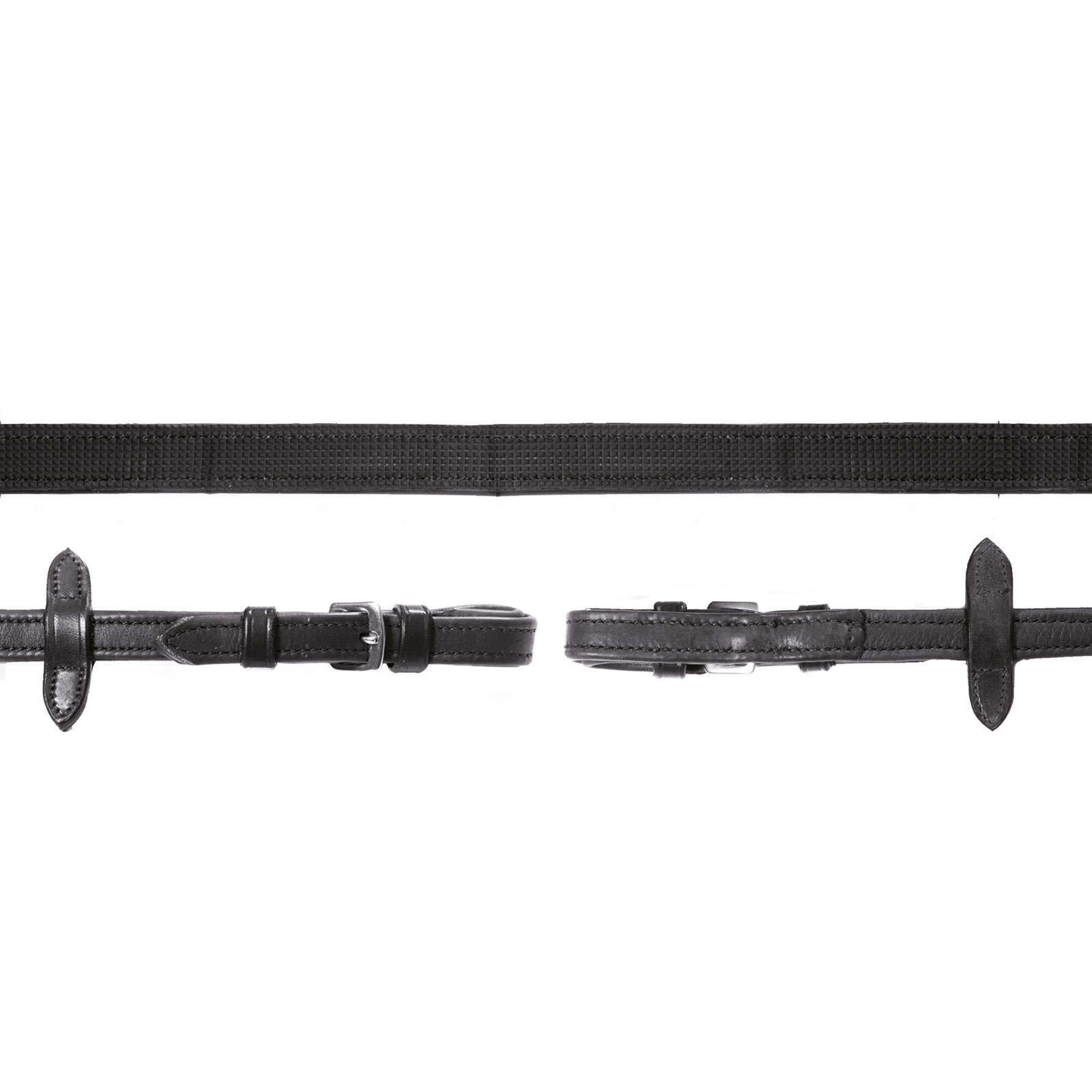 Schockem&ouml;hle Sports Durasoft Teugels Grip, Leren teugels, nylon, rubber