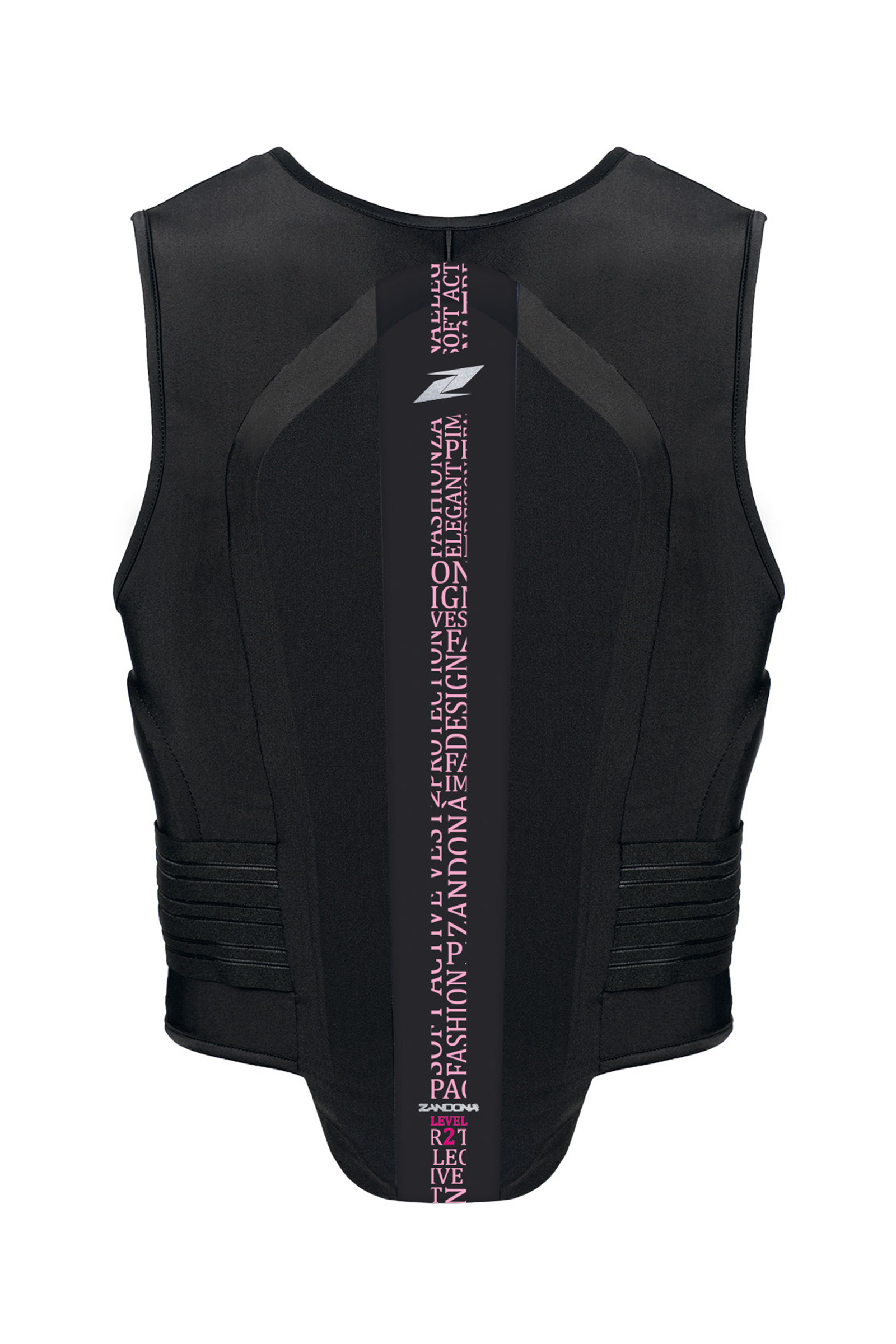Black/Light Pink Stretch Zandona Soft Vest Pro x7 (168-177cm) rugbeschermer