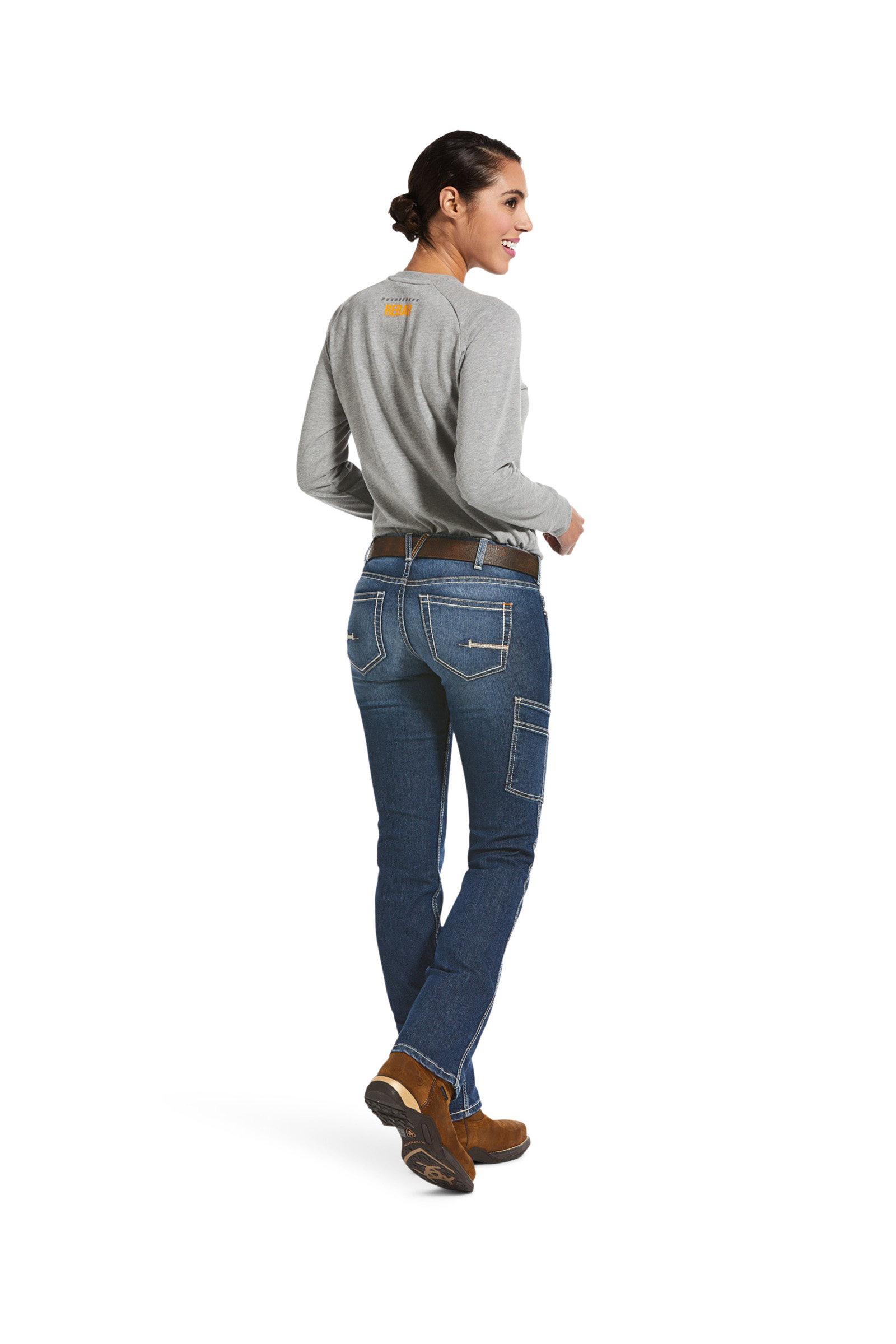 Ariat Rebar Dames Durastretch Riveter jeans met rechte pijp