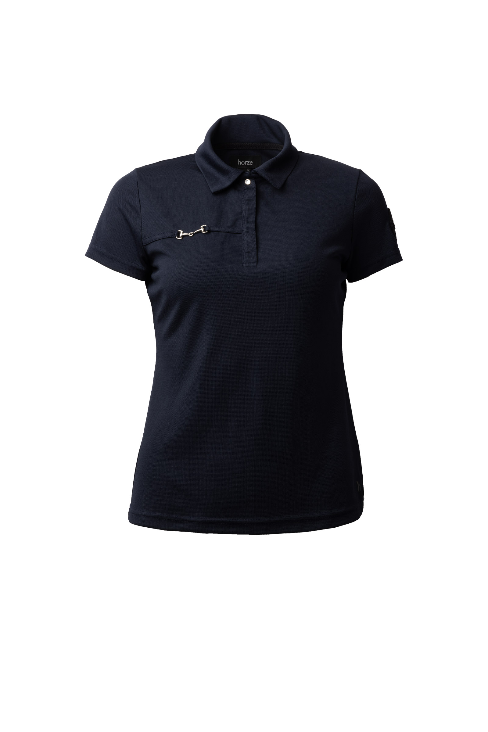 Dark Navy Horze Denise Functioneel Poloshirt, korte mouwen, dames