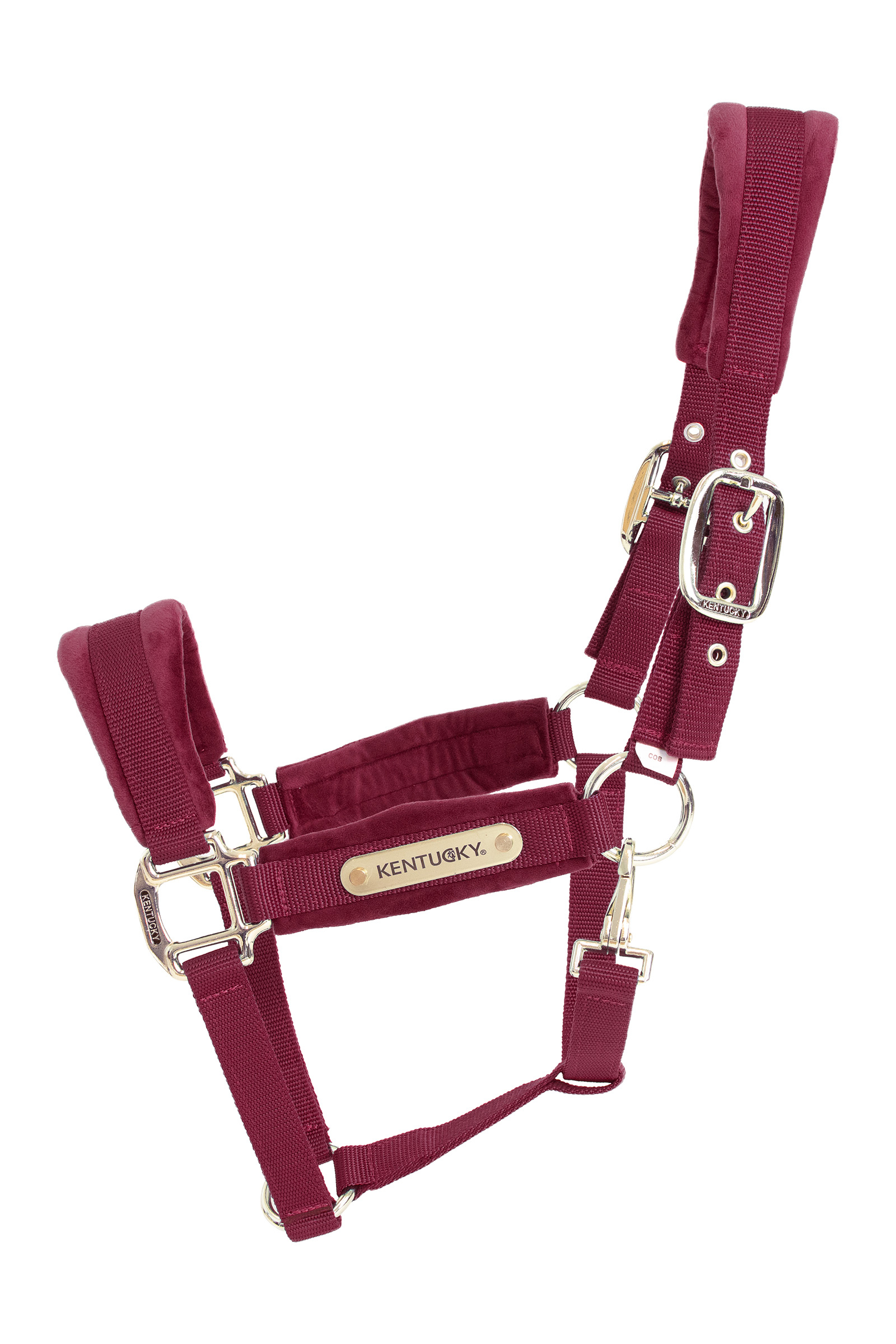 Burgundy Dark Red Kentucky Horsewear Velvet Halster