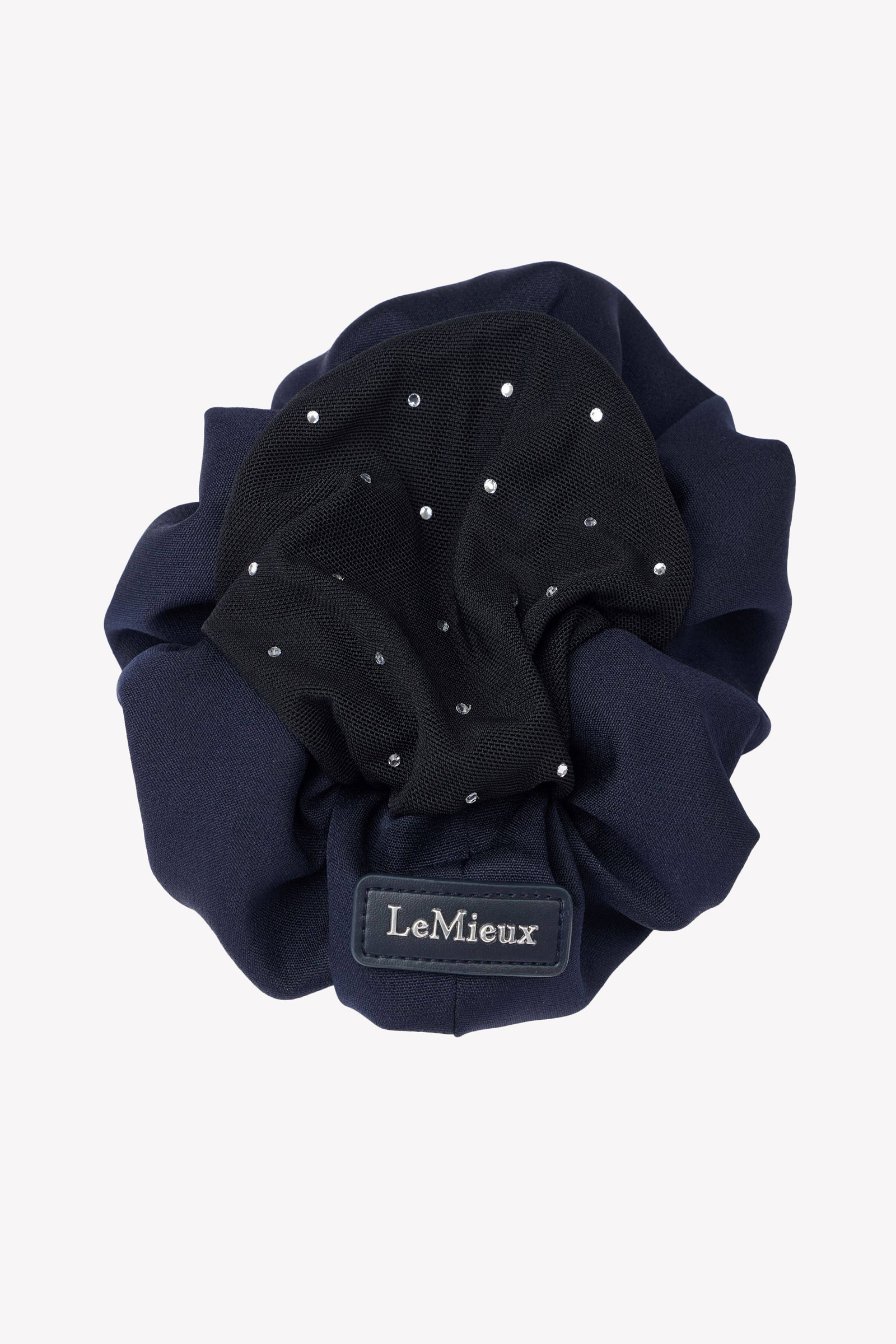 Navy/Black LeMieux haarelastiek met kristallen en haarnetje