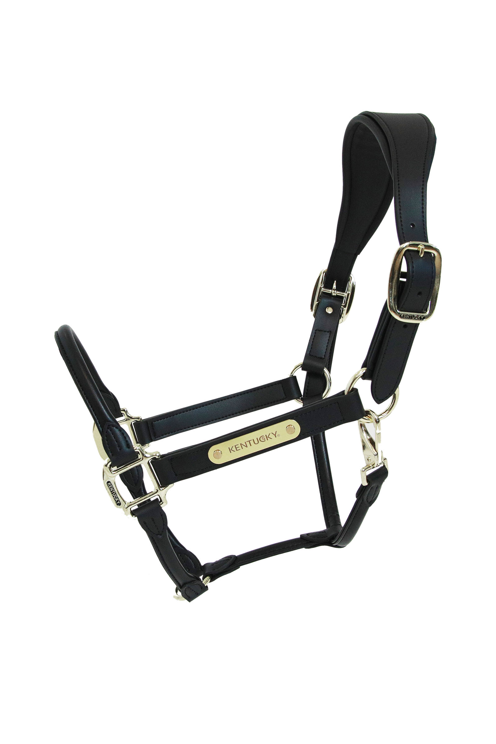 black Kentucky Horsewear Anatomische Leder Halster