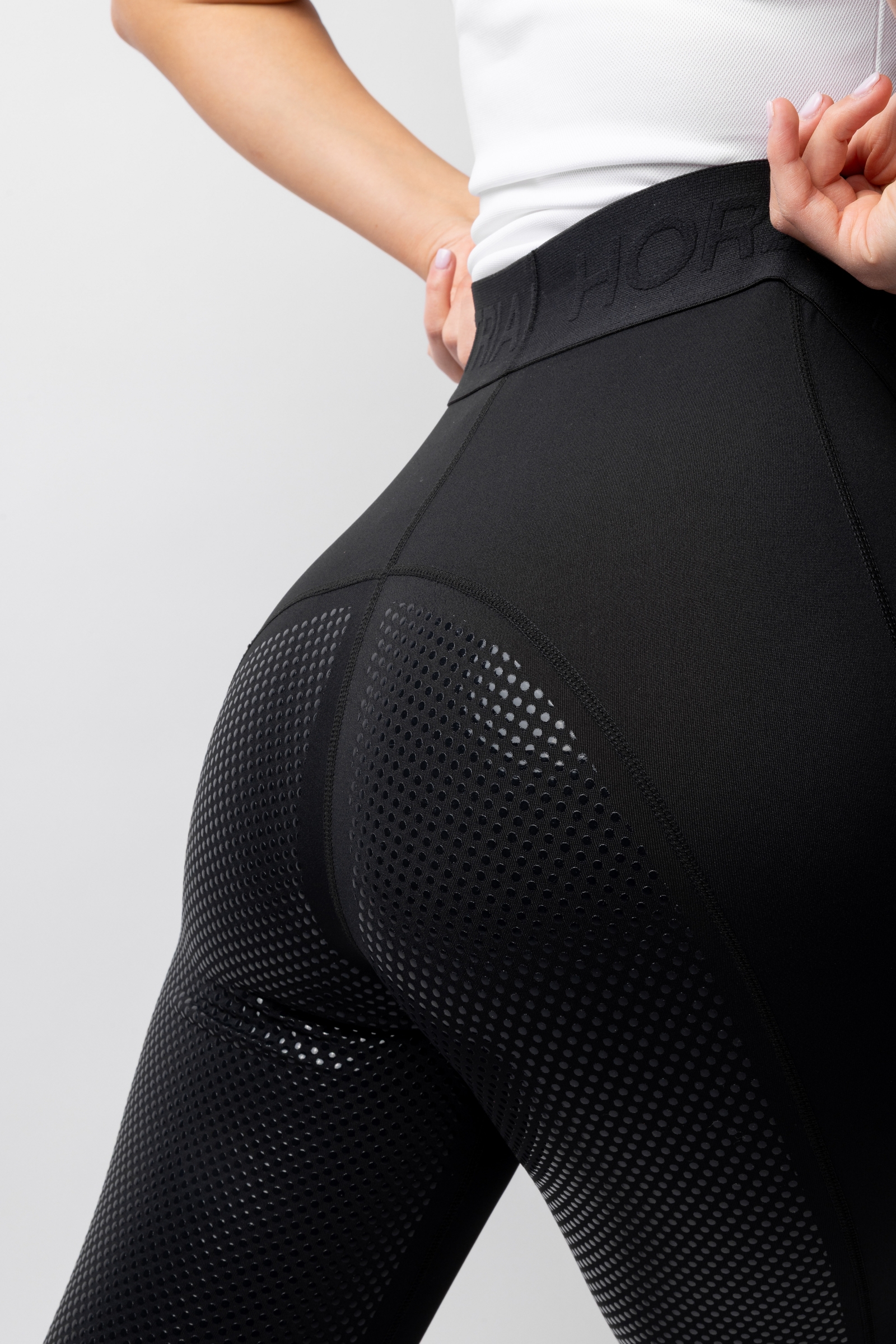 Horze Madison Siliconen Zitvlak Tights, dames