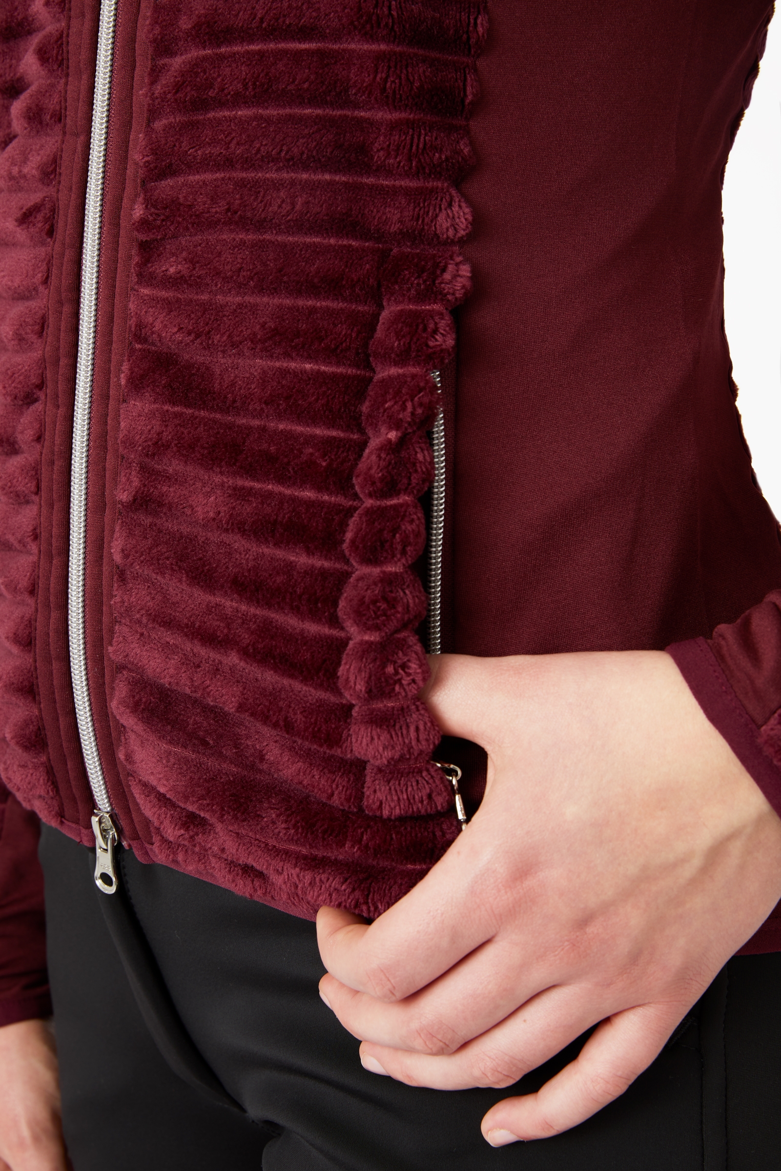 Horze Della gestreept fleecevest, dames